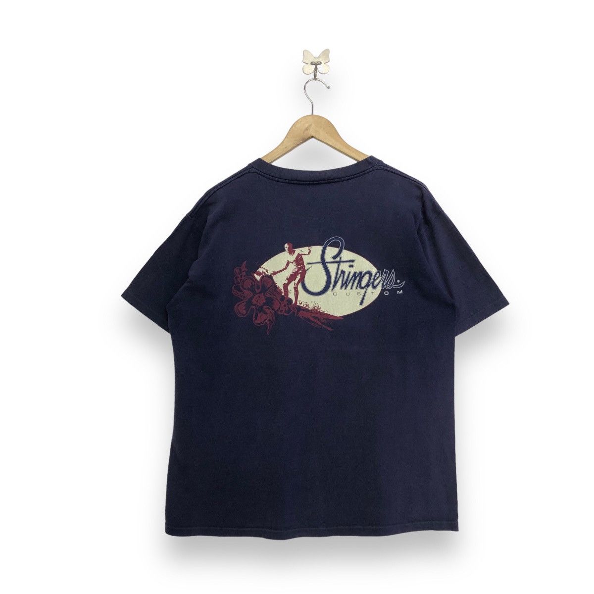 Vintage Stinger Costum Surfing Graphic Backhitt Tshirt Size US M / EU 48-50 / 2 - 1 Thumbnail