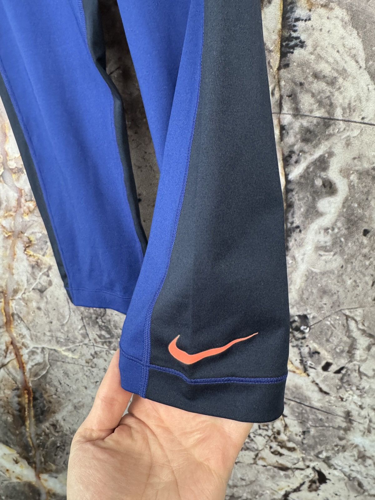 Nike Nike Pro Dri-Fit Blue Compression Training Leggings Athletic Size 34" / US 12 / IT 48 - 5 Thumbnail