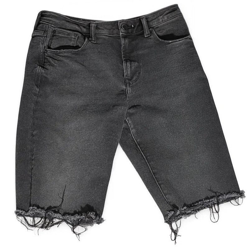 & Other Stories Kensie Black Distressed Denim Shorts - Size 8/29 Size 30" / US 8 / IT 44 - 1 Thumbnail