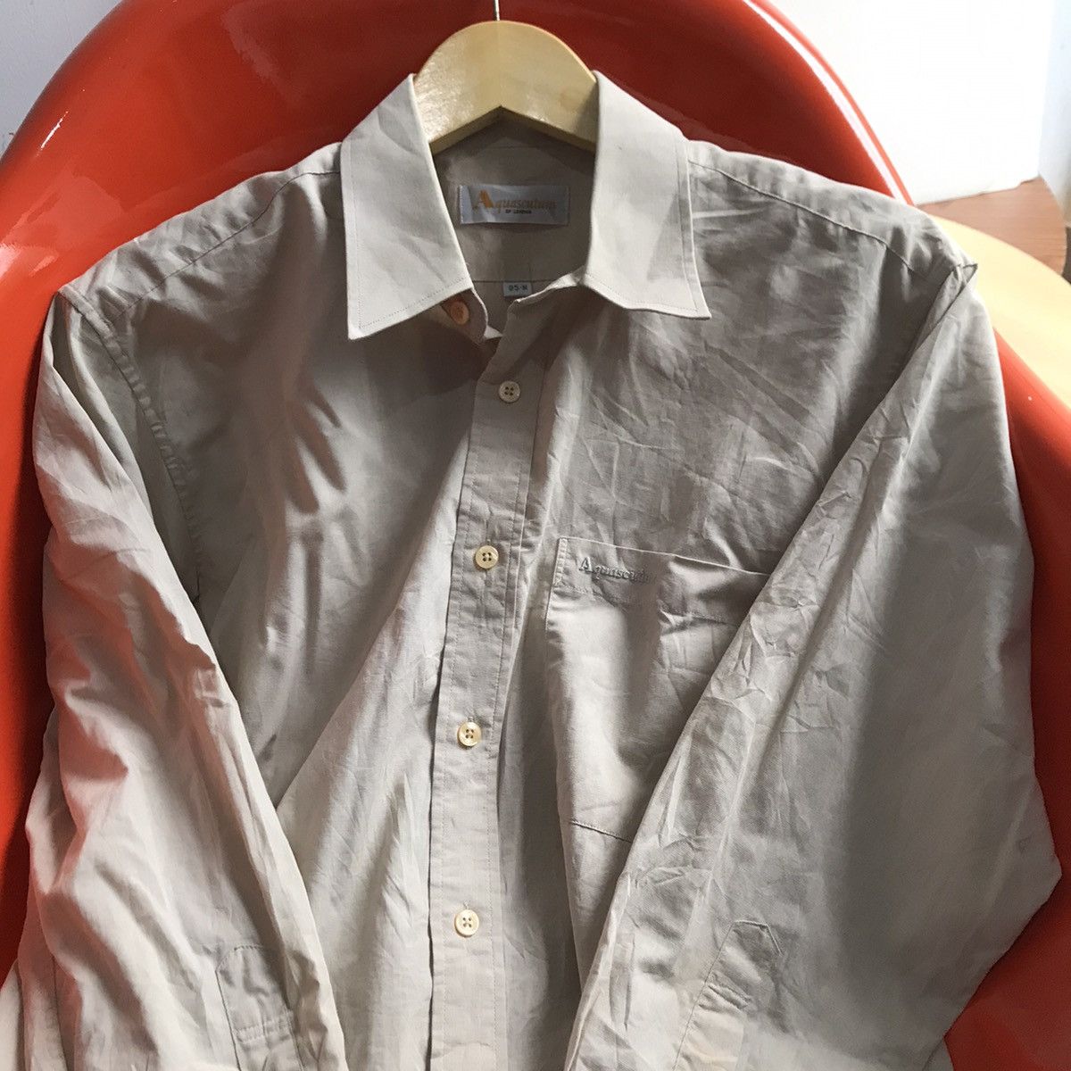 Aquascutum × Designer Vintage Aquascutum Of London Solid ButtoShirt Made In Japan Size US L / EU 52-54 / 3 - 3 Thumbnail