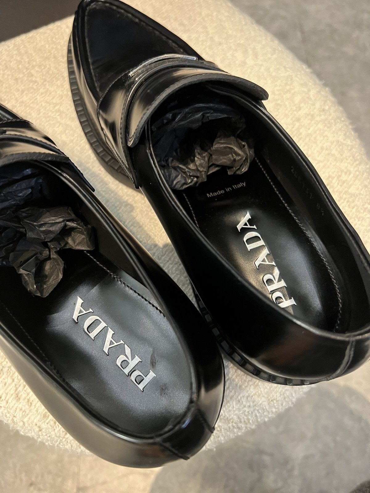 Prada Prada logo loafers Size US 8.5 / EU 41-42 - 14 Thumbnail