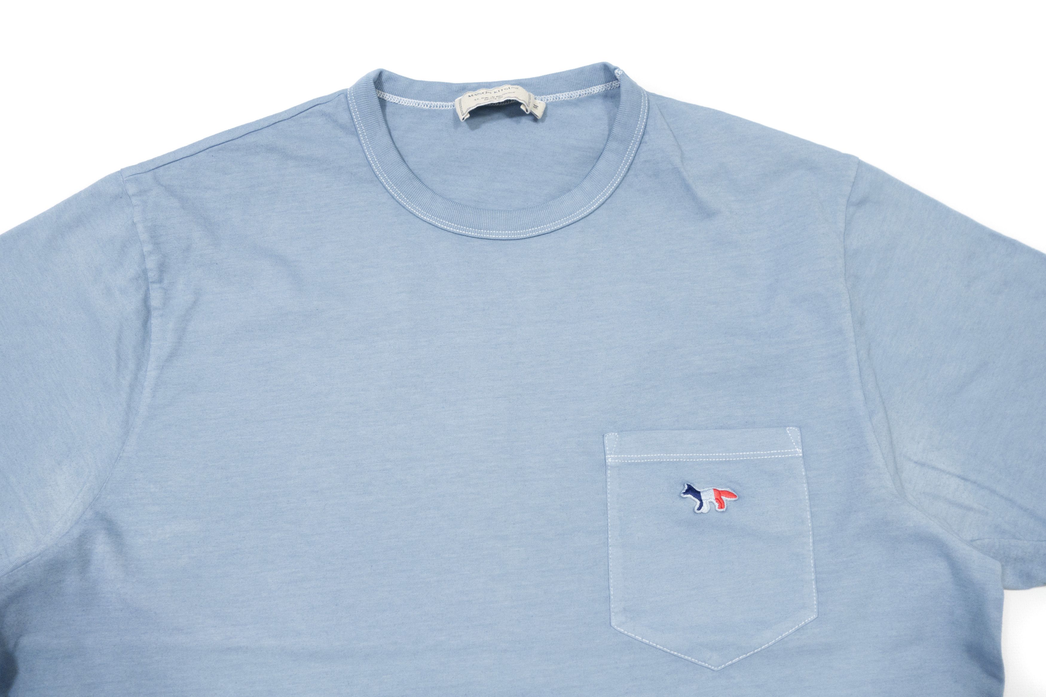 Maison Kitsune Tricolor Fox Patch Classic Pocket T-Shirt Size US M / EU 48-50 / 2 - 3 Thumbnail