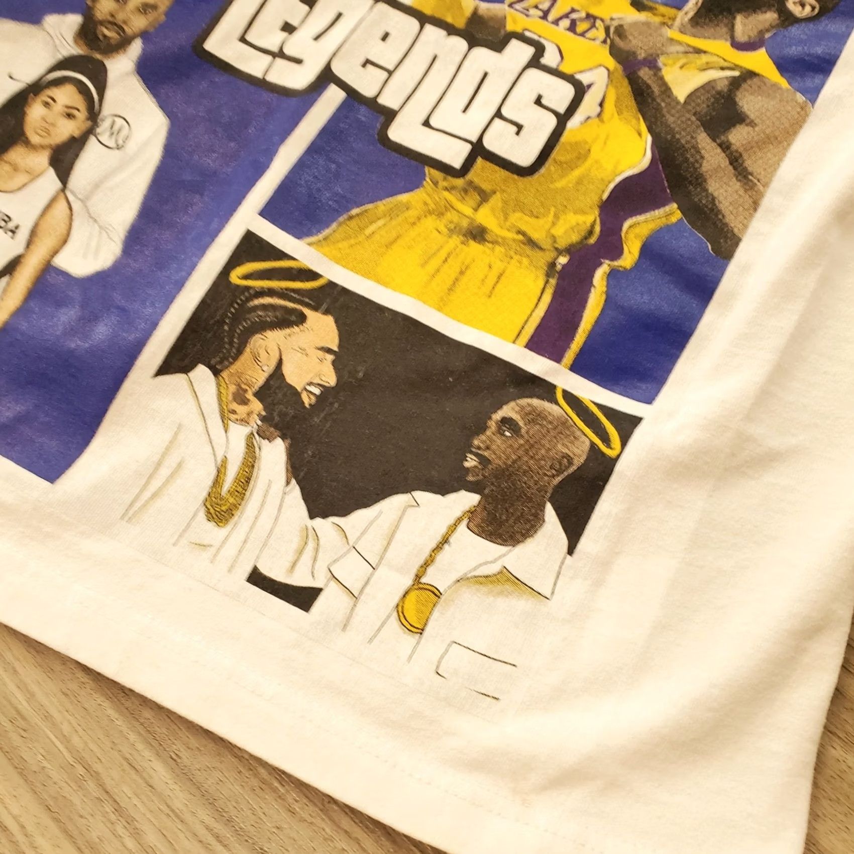 Vintage VINTAGE Legends Lakers Kobe Bryant Mamba 2Pac Memorial Icons Rare Sz Med Mens Size US M / EU 48-50 / 2 - 4 Thumbnail