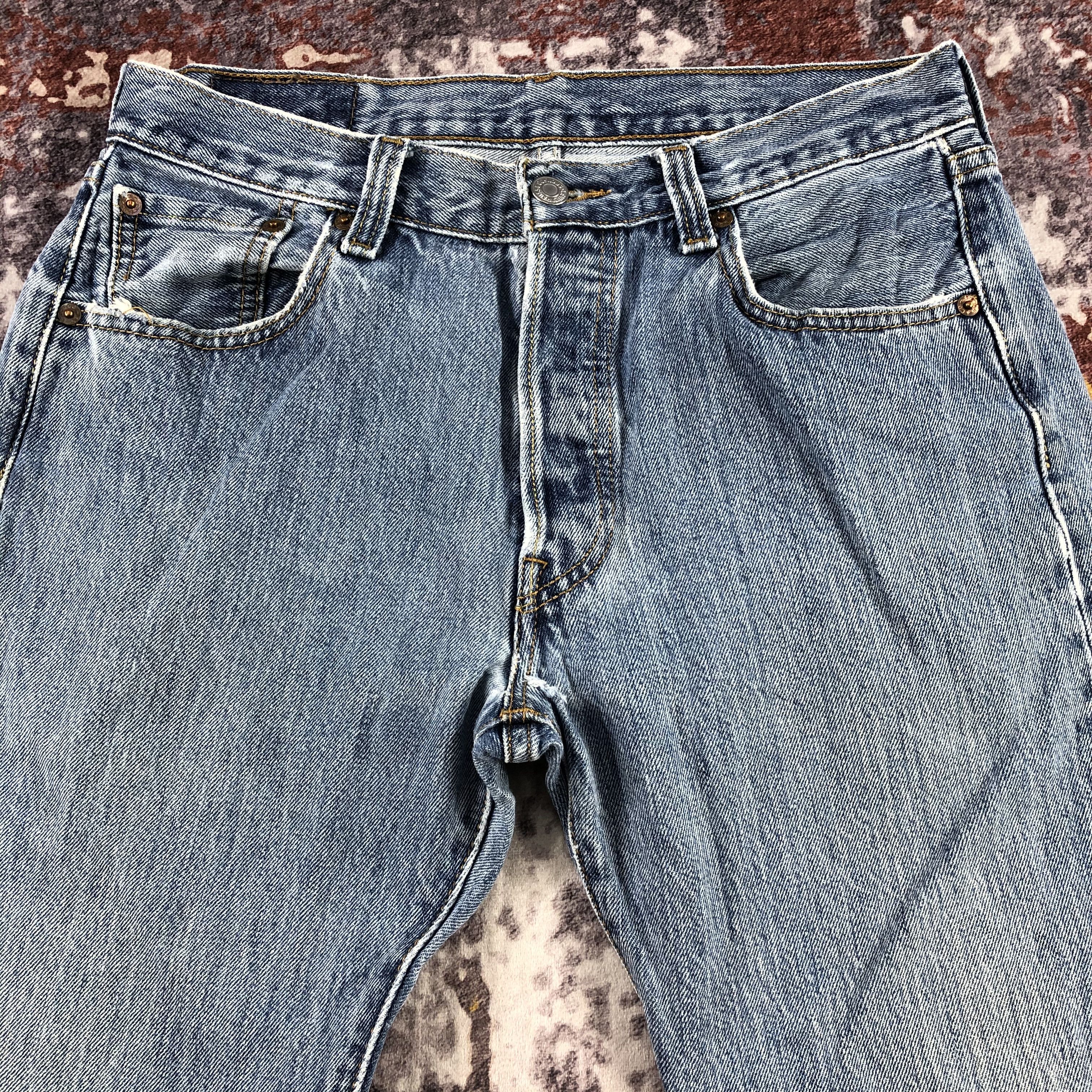 Levi's Vintage Blue Wash Levis 501 Jeans-JM3043 Size US 30 / EU 46 - 3 Thumbnail
