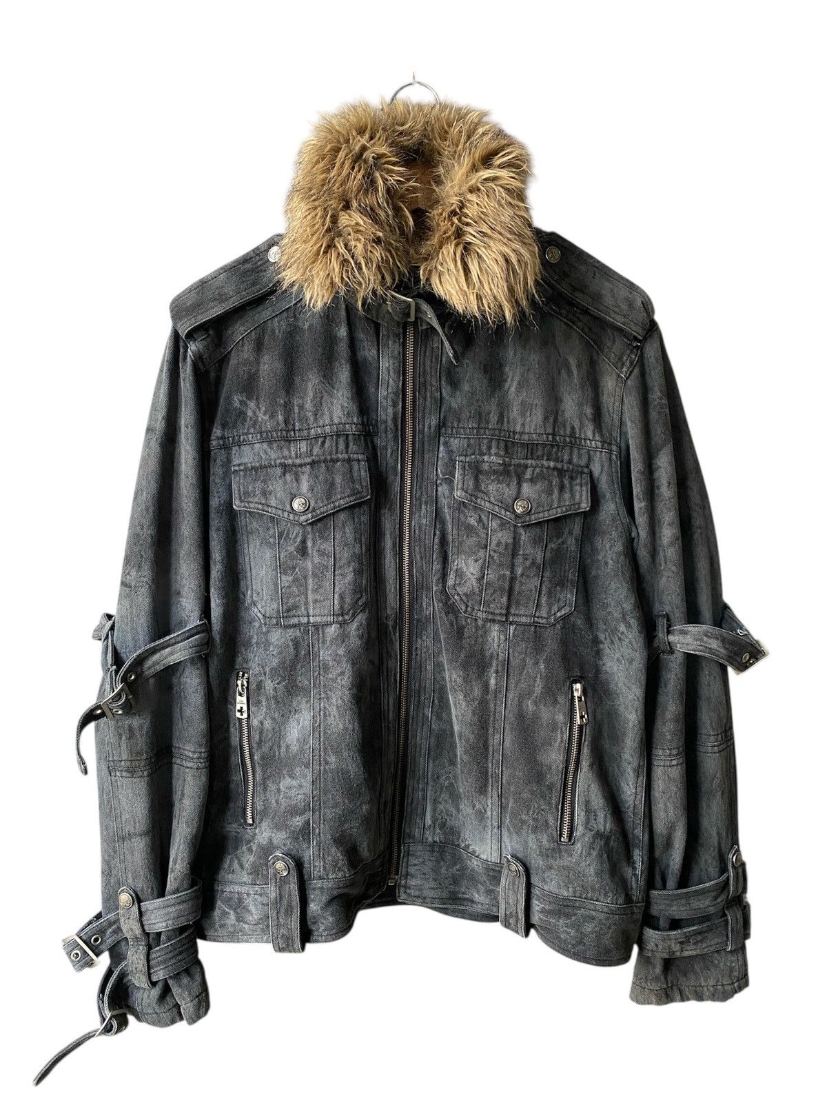 If Six Was Nine Bernings Sho Punk Designer Bondage Fur Design Jacket Size US L / EU 52-54 / 3 - 1 Thumbnail