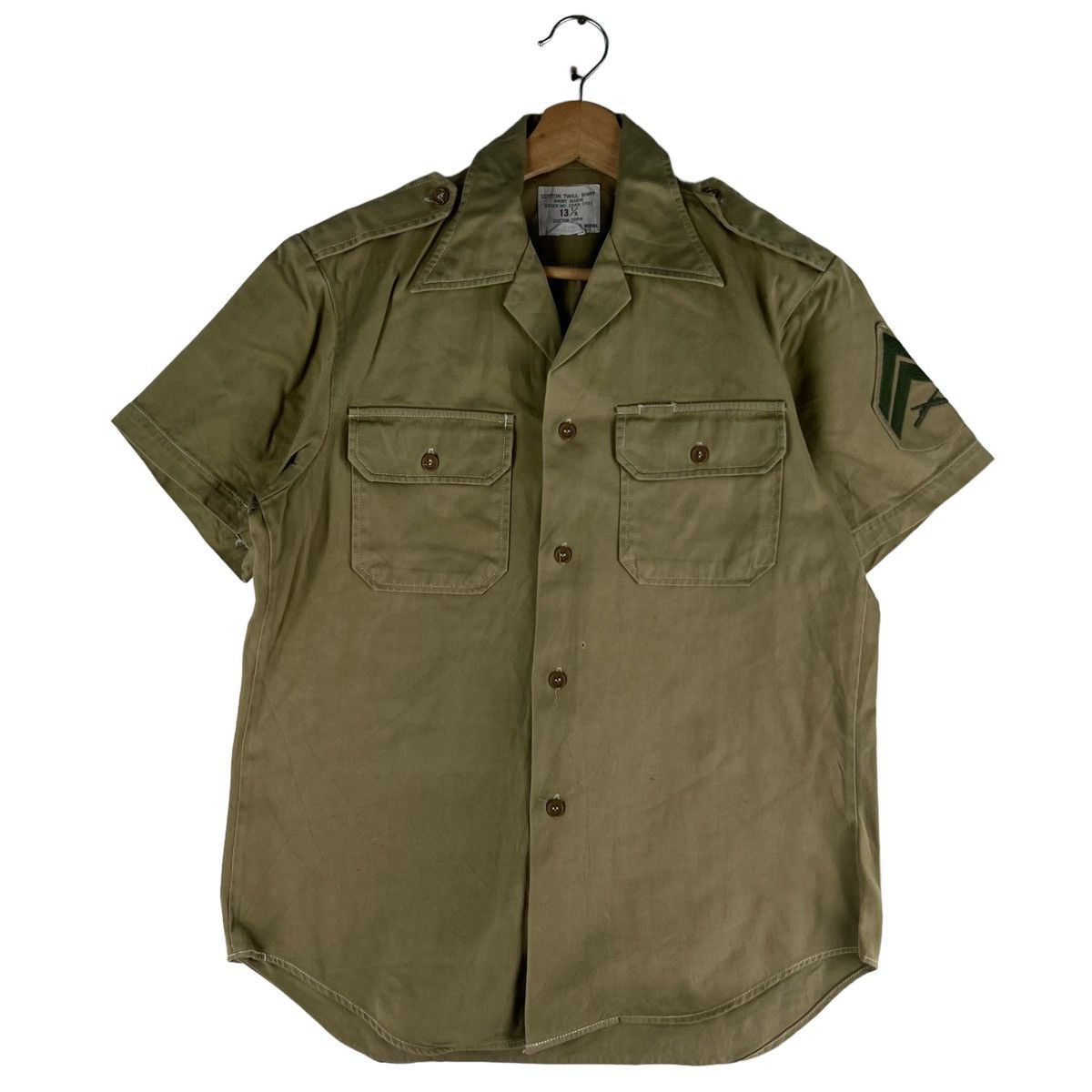 Vintage 🔥VTG COTTON TWILL SHIRT USN MILITARY SHIRT WORKER Size US S / EU 44-46 / 1 - 1 Thumbnail