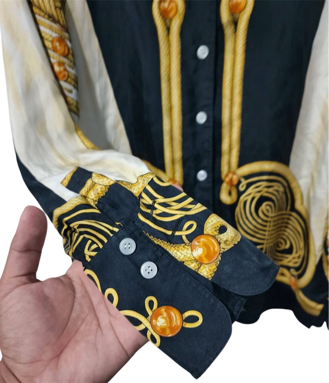 Hermes Hermes Paris Baroque Brandebourgs 1970s silk made in France Size US M / EU 48-50 / 2 - 6 Thumbnail