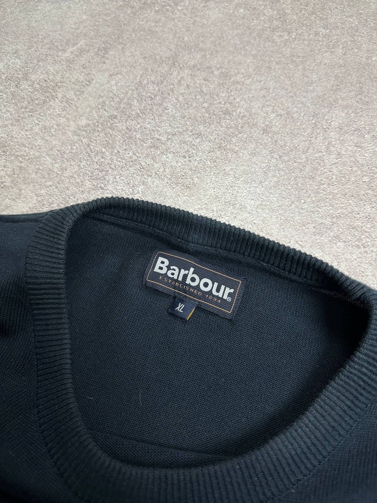 Barbour Vintage Barbour Wool Small Logo Navy Blue Knit Sweater XL Size US XL / EU 56 / 4 - 5 Thumbnail