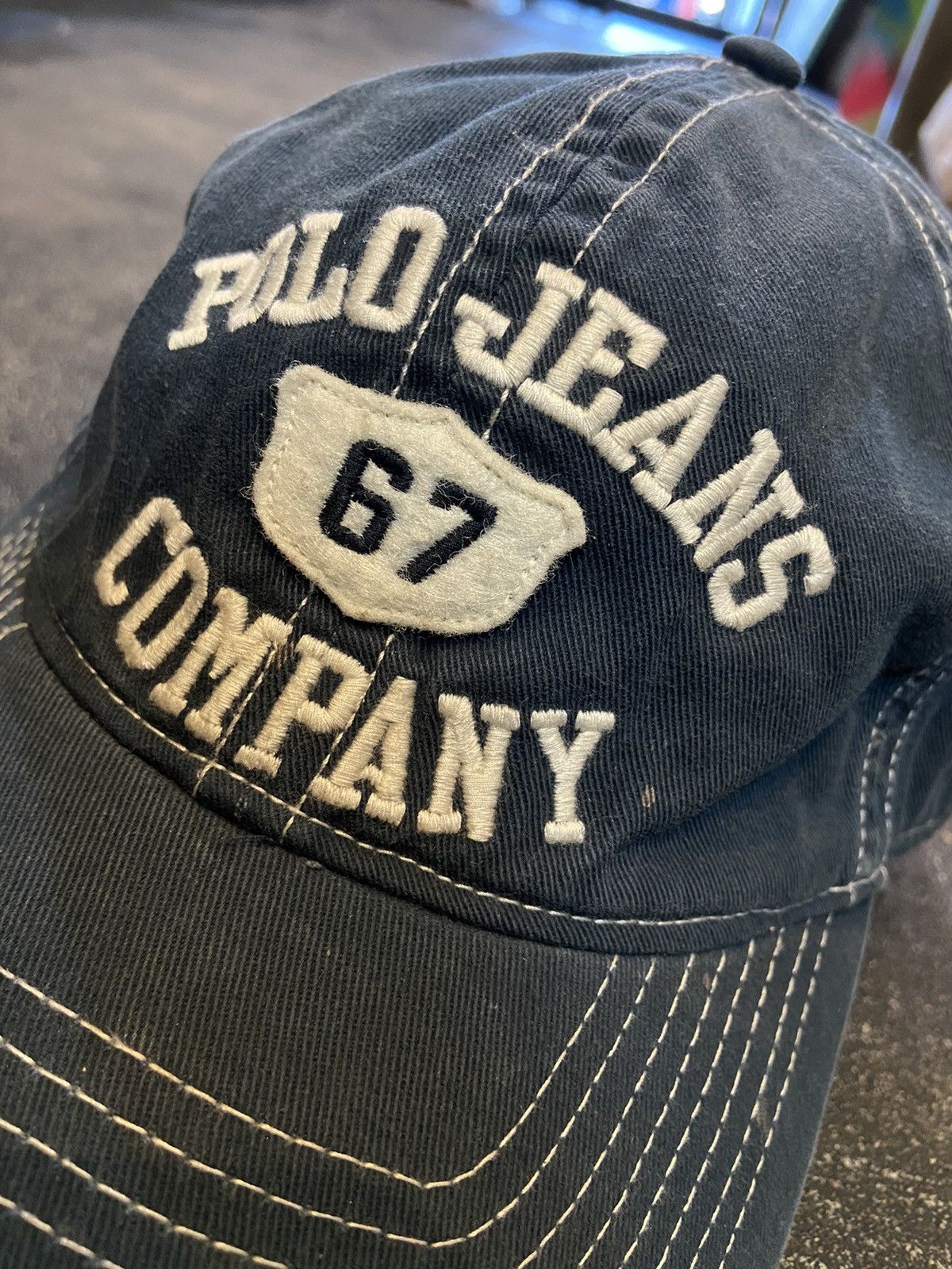 Vintage Polo Jeans Ralph Lauren 1967 Hat Size ONE SIZE - 2 Thumbnail