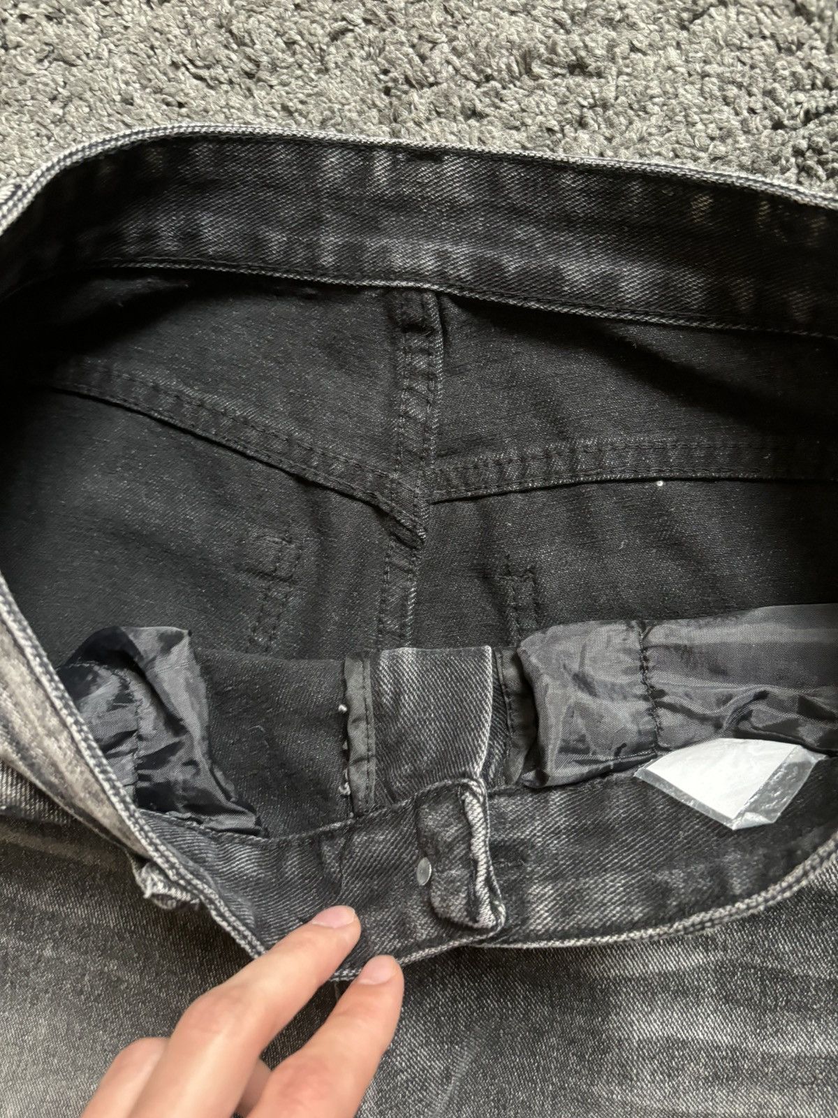 Jean × Vintage Gray wavy baggy jeans oversized vintage denim Size US 30 / EU 46 - 8 Thumbnail