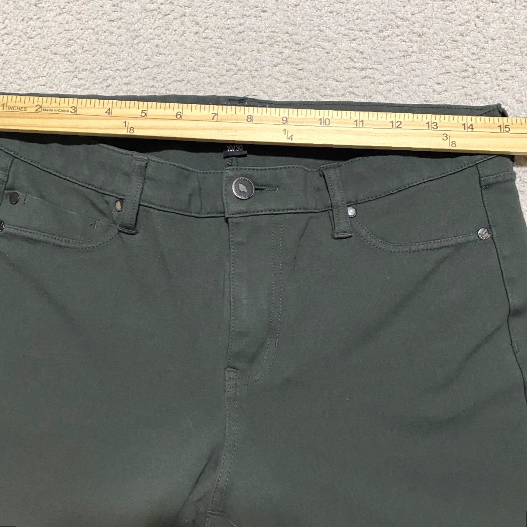 Vintage Liverpool Jeans Dress Pants Womens Sz 10 Gray Mid Rise Skinny Straight Office Workwear Dress Pants with Pockets Zip Button Size 32" / US 10 / IT 46 - 7 Thumbnail