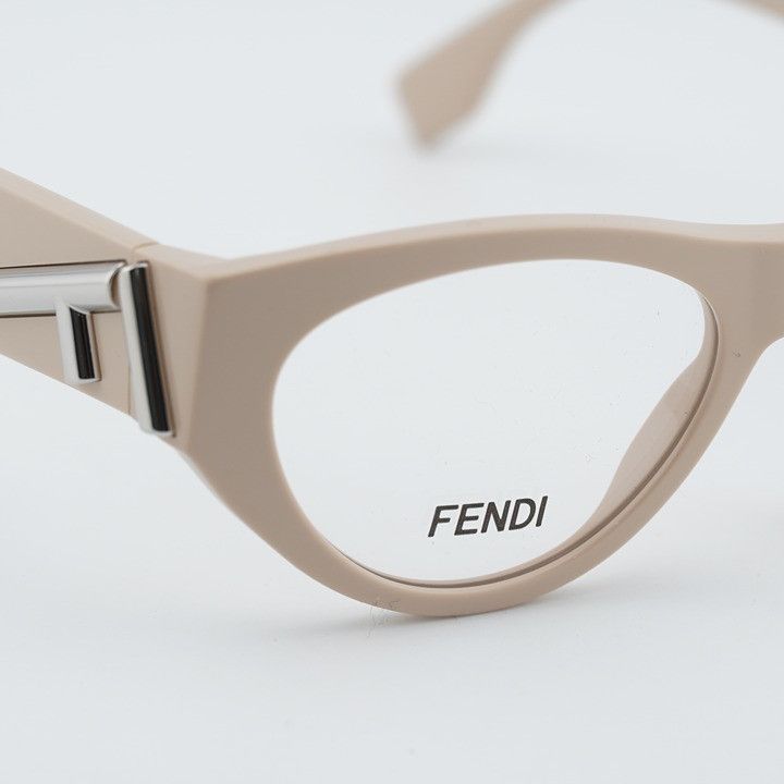 Fendi Fendi FE50092I 057 Eyeglasses Shiny Brown 52mm Cat Eye Frame Size ONE SIZE - 9 Thumbnail