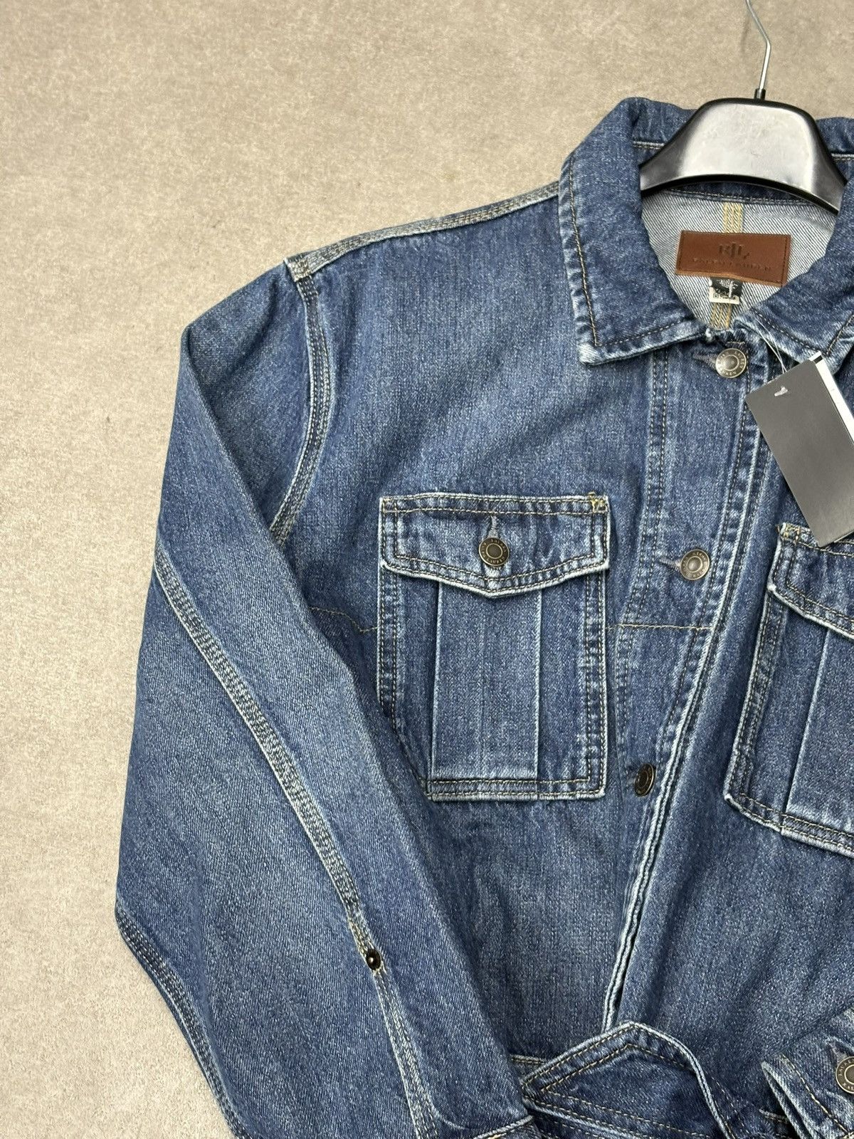 Ralph Lauren Navy Denim Belted Jacket Ralph Lauren Women’s L – New Size L / US 10 / IT 46 - 2 Thumbnail