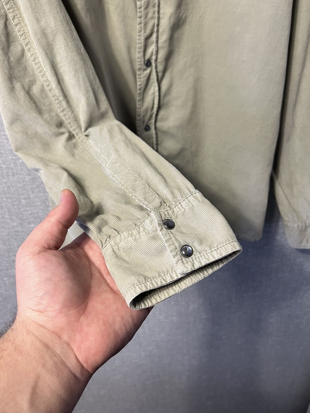 Diesel Vintage Diesel Corduroy Button Up Long Sleeve Shirt Big Logo Size US XL / EU 56 / 4 - 6 Thumbnail