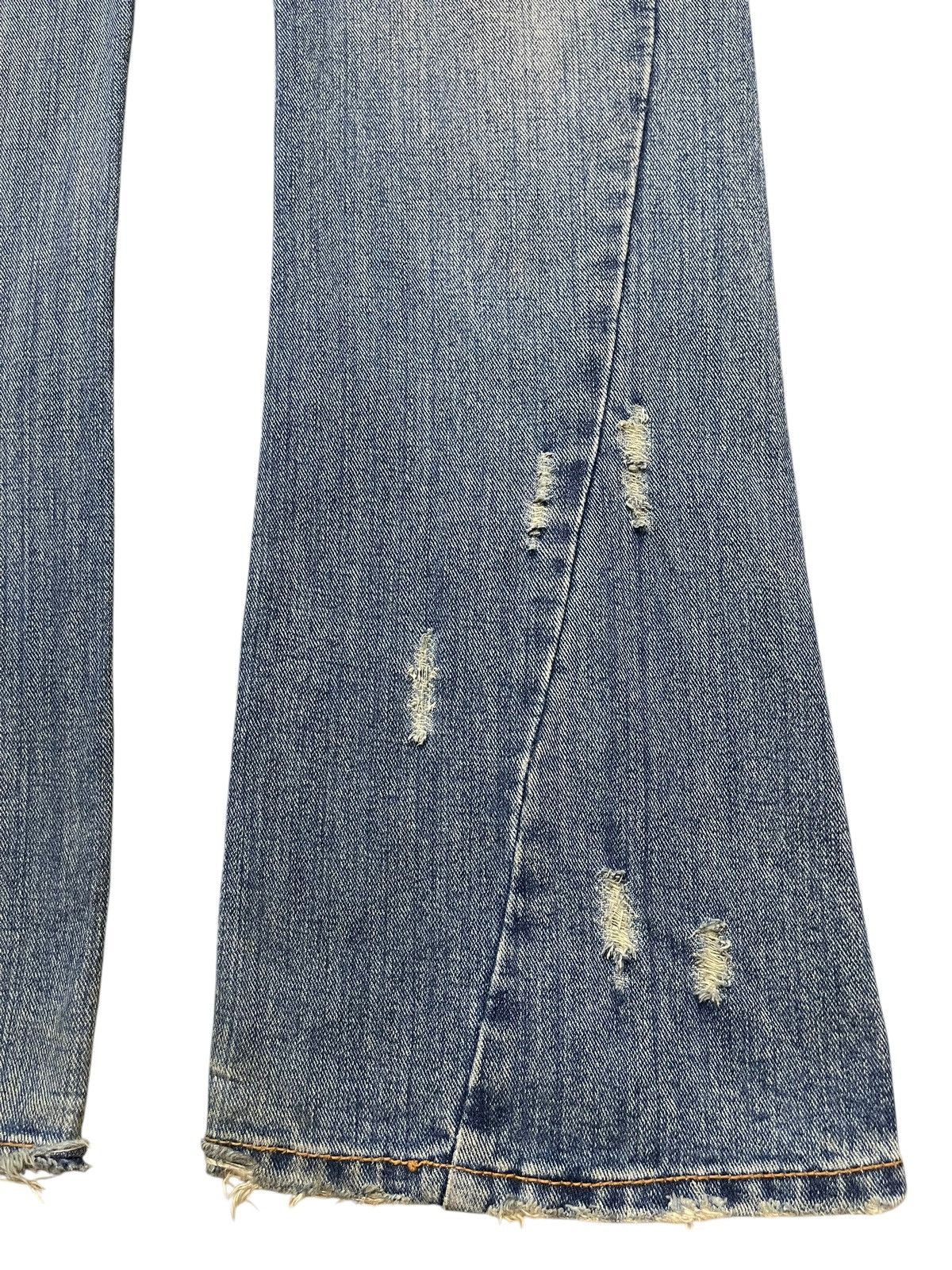 If Six Was Nine Vintage Japan Nylaus Faded Wash Distressed Spiral Wide Leg Size US 30 / EU 46 - 8 Thumbnail