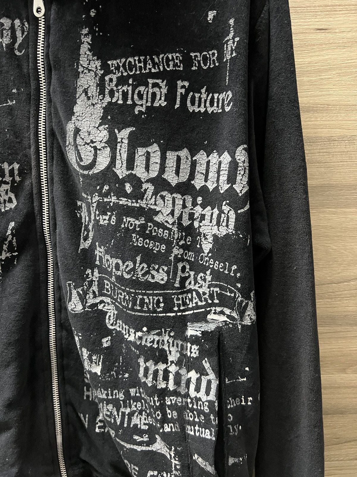 Punk and Yo Sweaters hoodies black velvet skull punk rock Size US L / EU 52-54 / 3 - 2 Thumbnail
