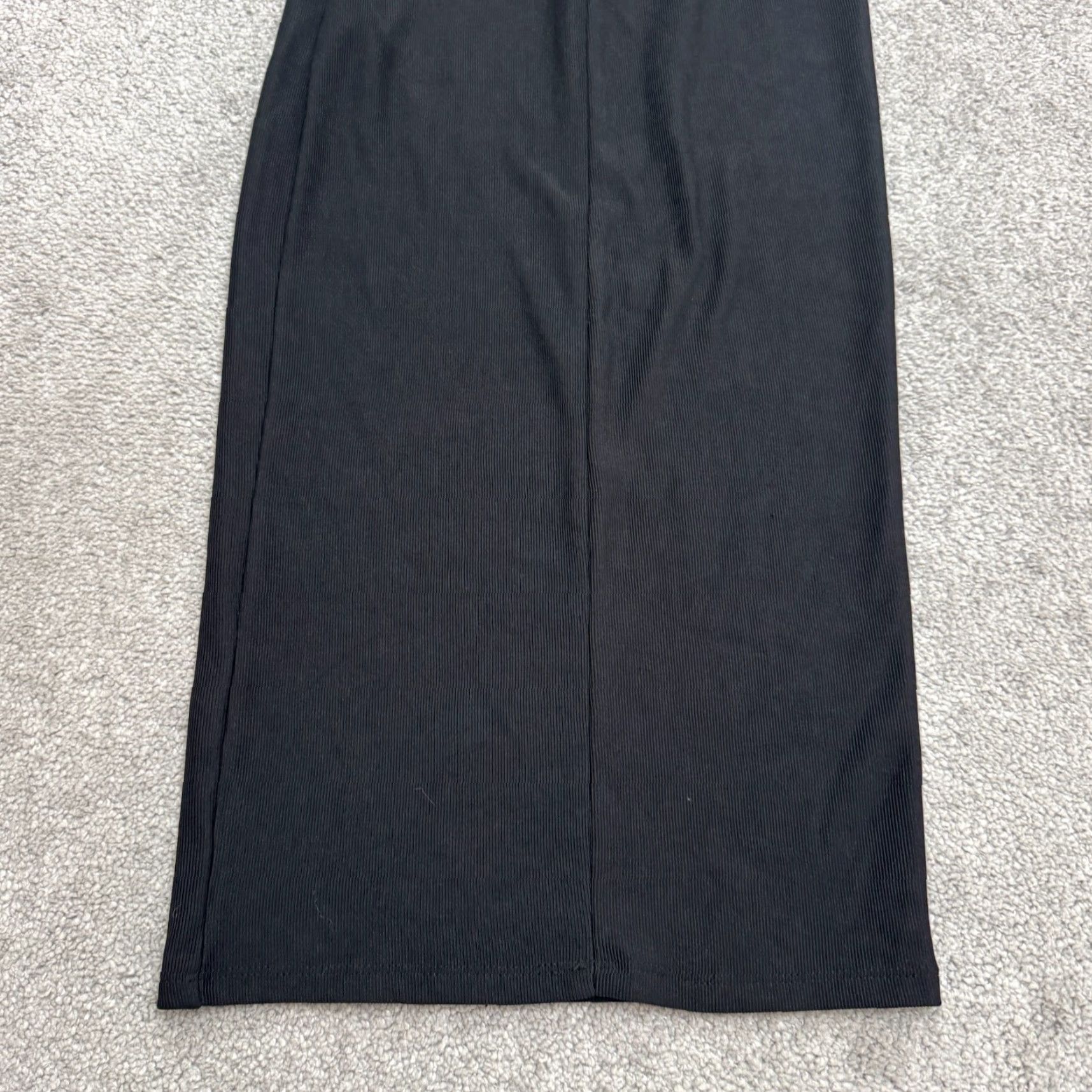 Bershka Bershka Black Night Out Midi Dress Womens Small Button Front Strappy Knit Slip Dress Sleeveless Size S / US 4 / IT 40 - 5 Thumbnail