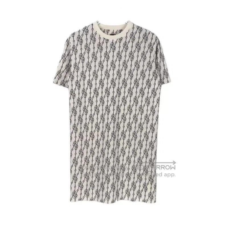 Hermes Hermes White Rope Pattern Short Sleeve Dress Size XS / US 0-2 / IT 36-38 - 1 Thumbnail