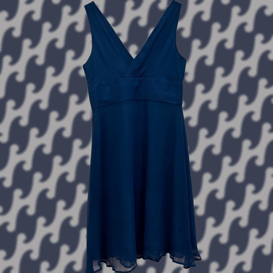 J.Crew J. Crew Teal Blue Silk V-Neck Empire Waist Cocktail Dress Size 6 Womens Size M / US 6-8 / IT 42-44 - 1 Thumbnail