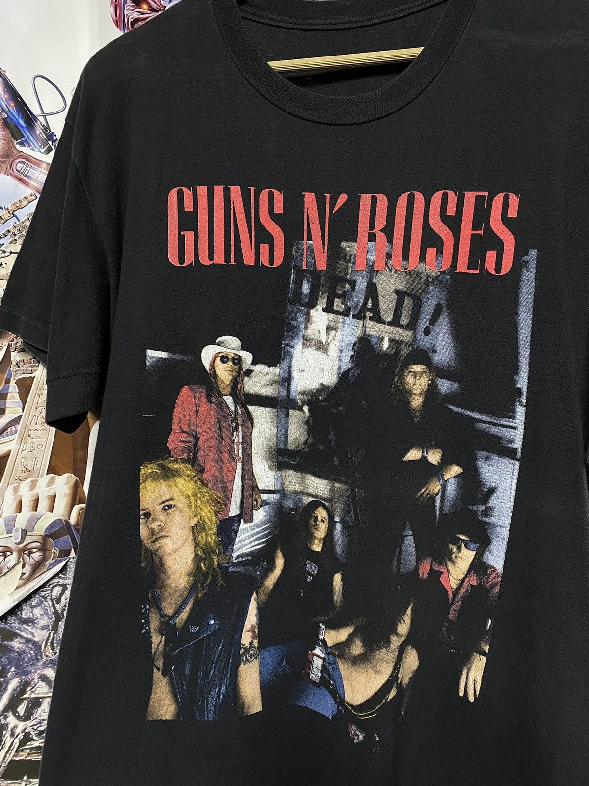Band Tees Vintage 1991 Guns N’ Roses Band Tour T-Shirt Large Size US L / EU 52-54 / 3 - 3 Thumbnail