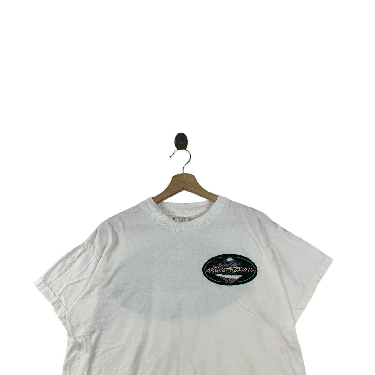 Vintage Vintage 90’ MALIBU ACTIVE HAWAII Surf Volcano Tee Shirt Size M / US 6-8 / IT 42-44 - 2 Thumbnail
