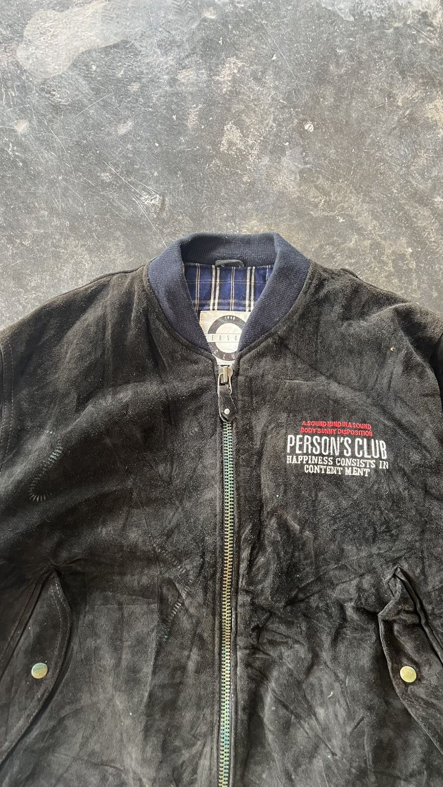 PERSON'S Vintage Person's Leather Bomber jacket Size US XXL / EU 58 / 5 - 3 Thumbnail