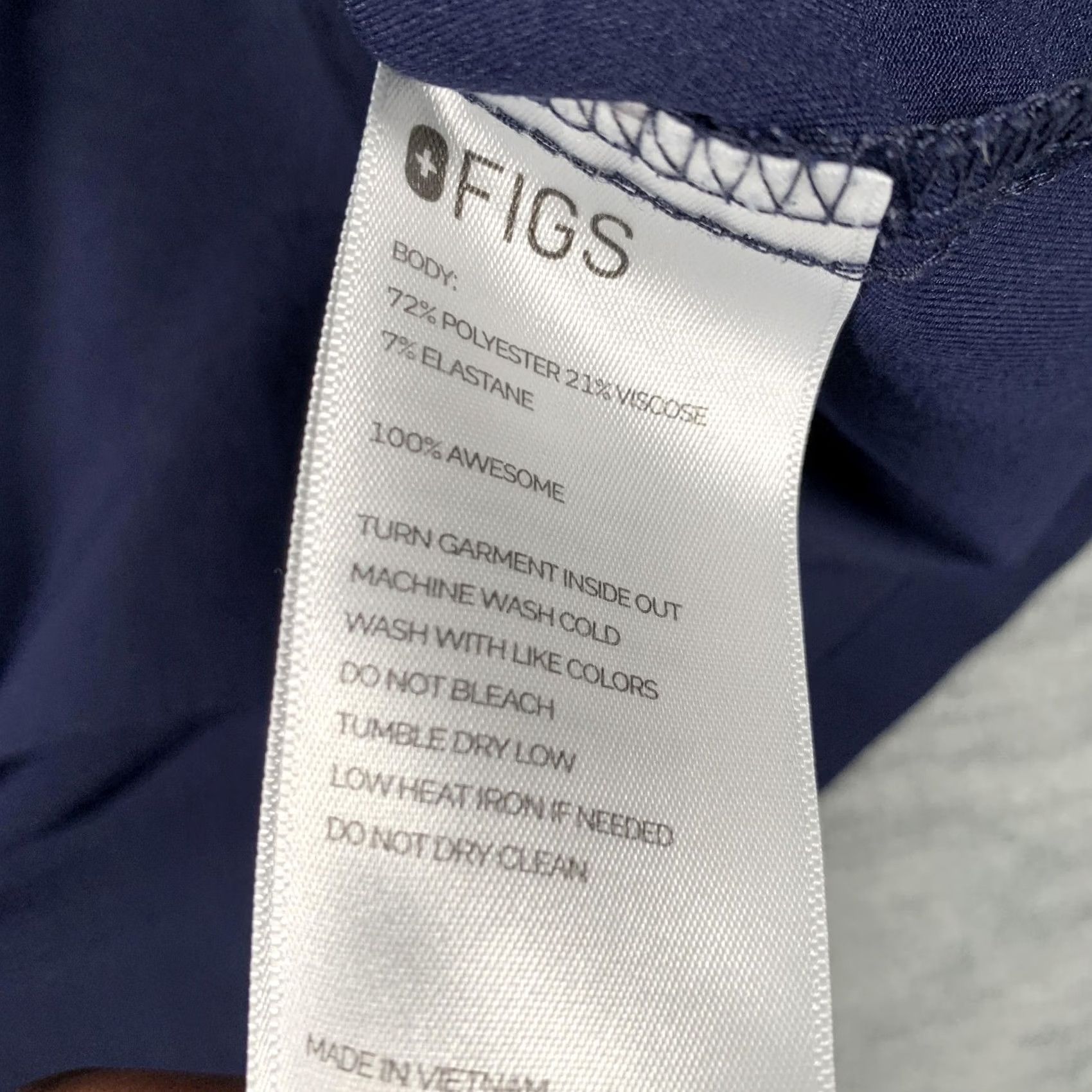 Vintage FIGS Scrub Top Womens XS Blue Technical Collection V Neck Pocket Tunic Size XS / US 0-2 / IT 36-38 - 6 Thumbnail