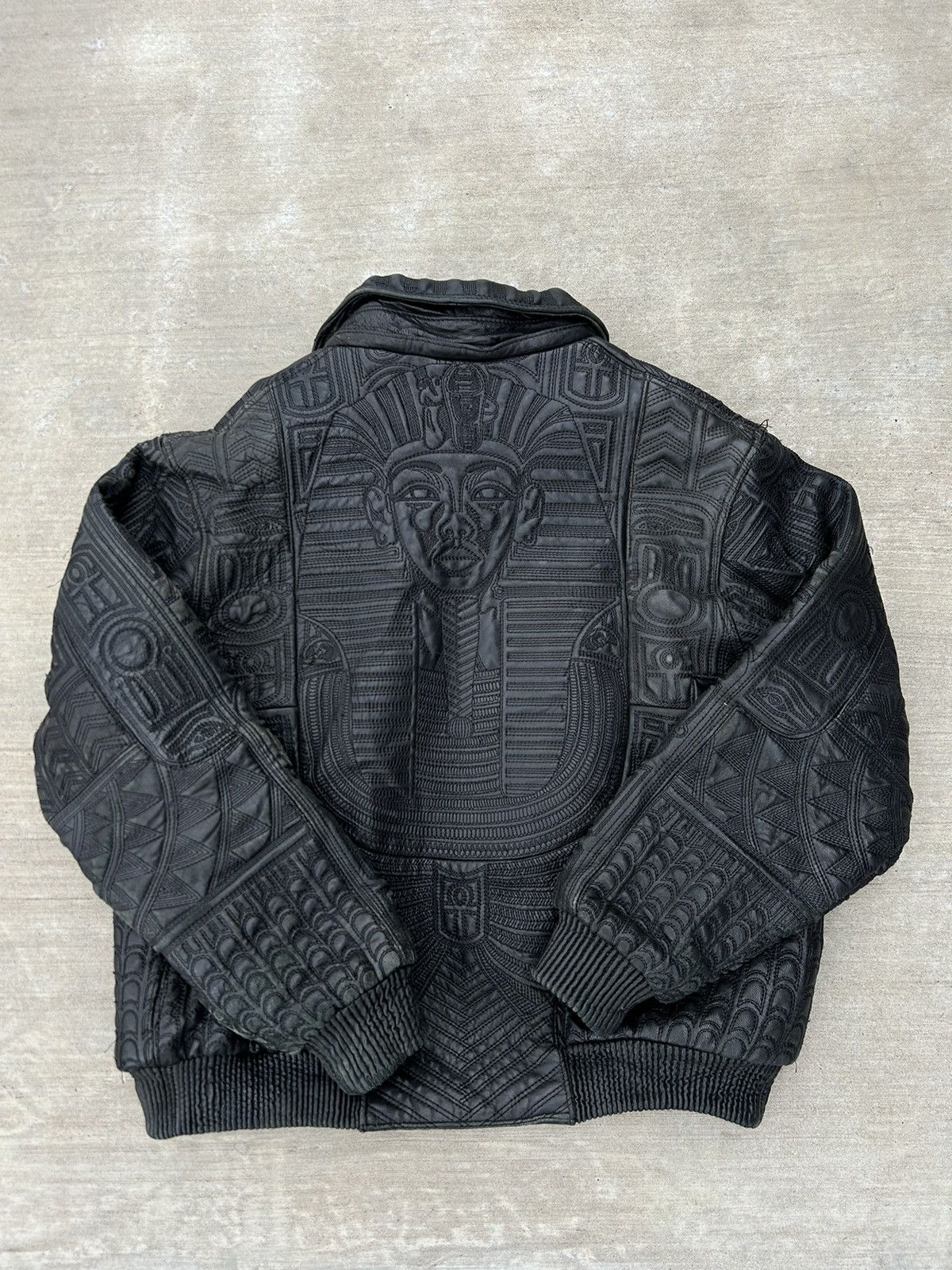 Image of Damu Vintage 90's Egyptian Jacket in Black, Men's (Size Large)