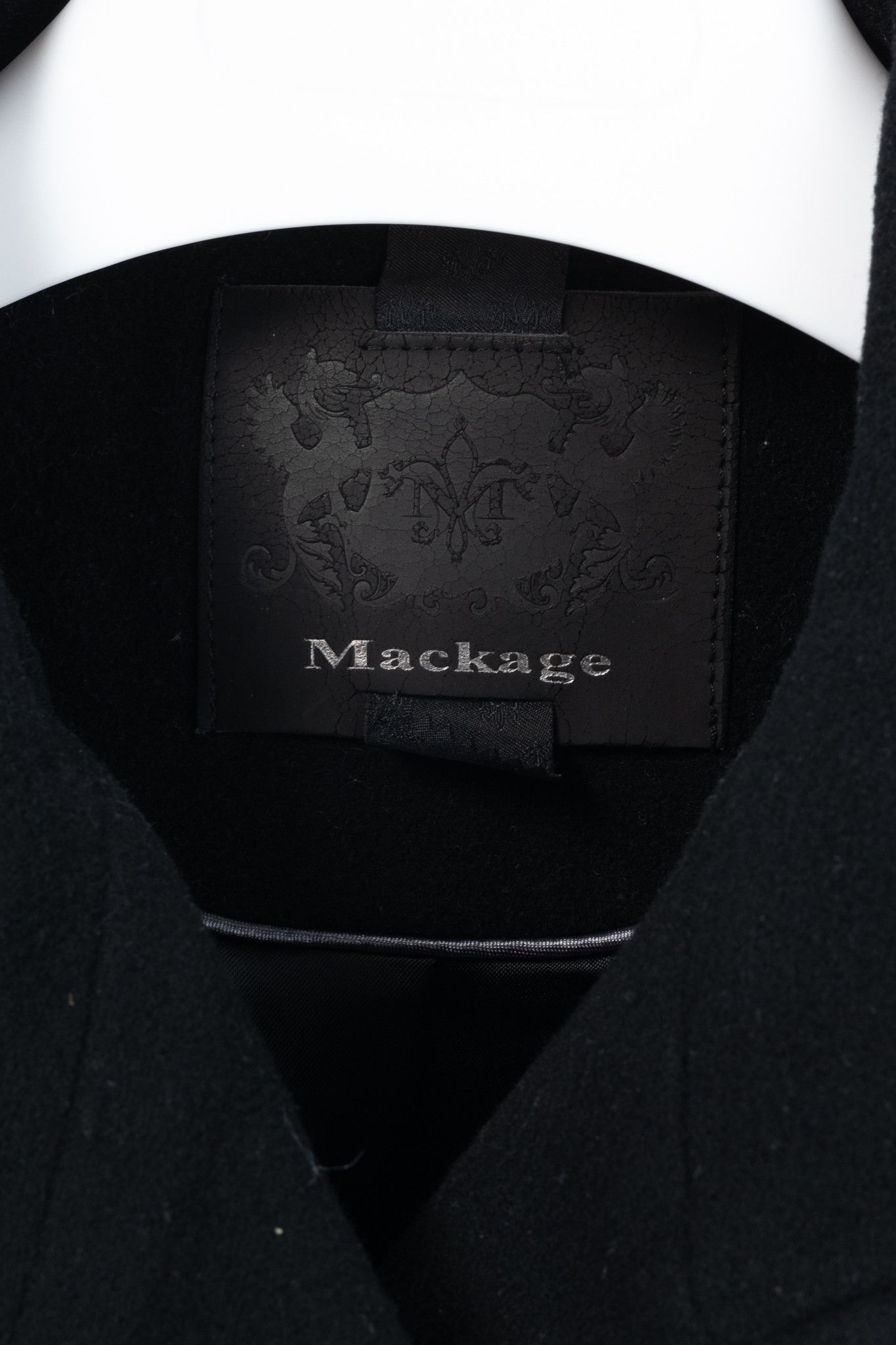 Mackage Mackage Black Wool Leather-Trim Buttoned Coat Size XXS / US 00 / IT 34 - 4 Thumbnail