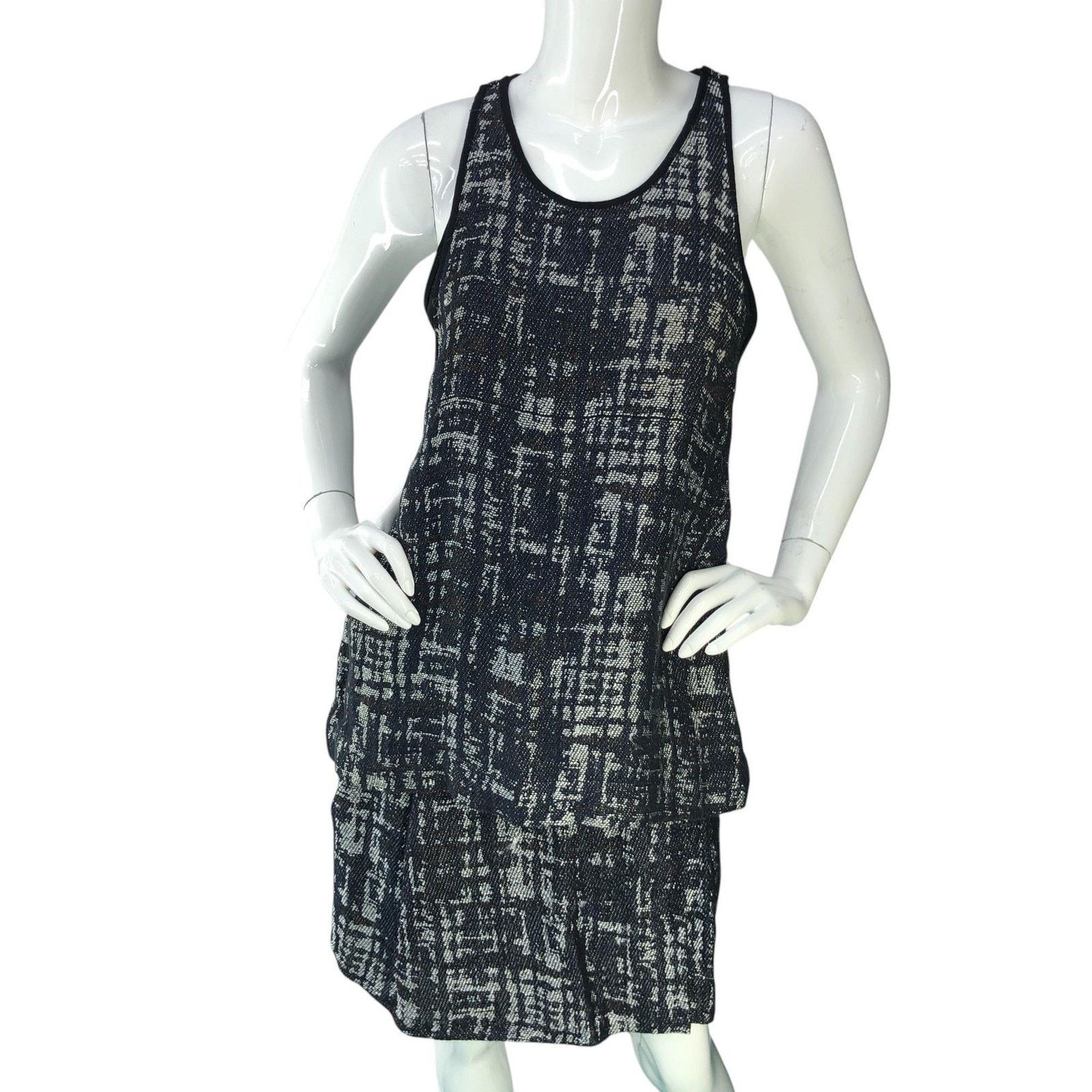 A.L.C. A.L.C. Skirt Set Tank Top L 10 Black White Sleeveless Linen Size 32" / US 10 / IT 46 - 11 Thumbnail