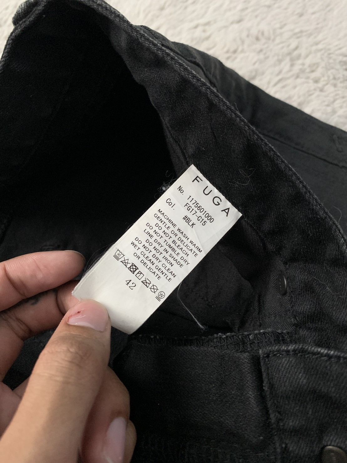 GOSTAR DE FUGA FUGA Waxed Vomit Splash Demon Fit Flared Jeans Size US 31 - 7 Thumbnail