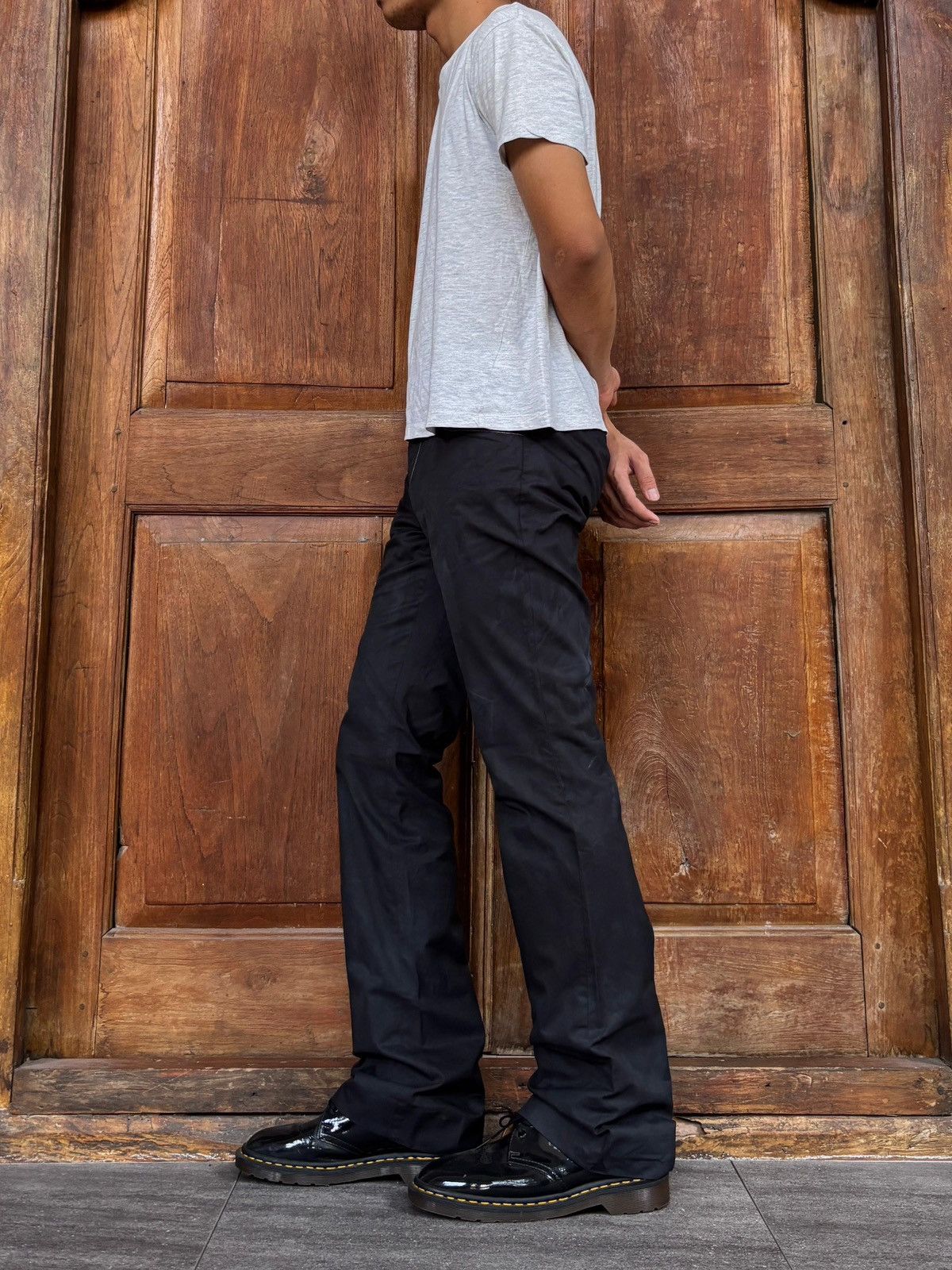 Gucci 2000s Black Dyed Flared Belted Trousers - 29” Size US 29 - 20 Thumbnail