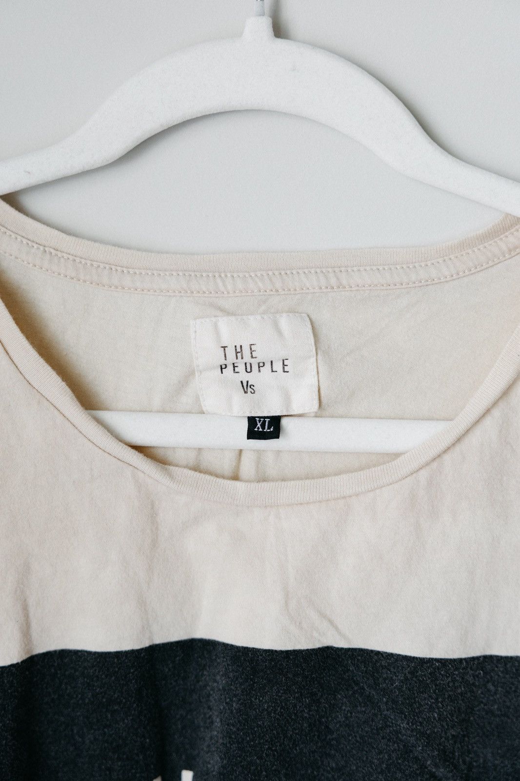 The People Vs. The People Vs. Tee – XL – Distressed Cream / Black Box Logo Size US XL / EU 56 / 4 - 4 Thumbnail