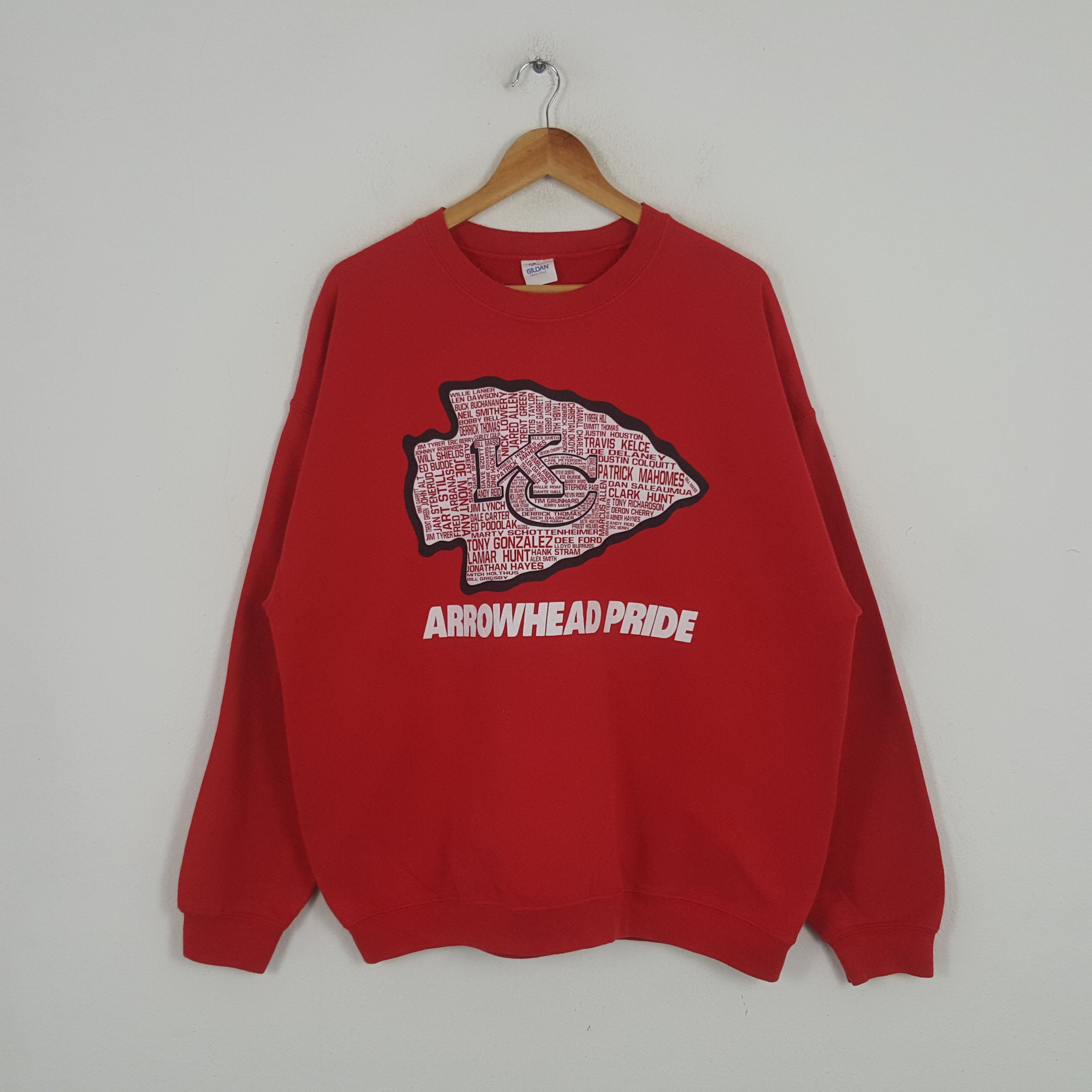 NFL × Vintage Vintage Kansas City Arrowhead Pride Football Team Sweatshirt Size US XL / EU 56 / 4 - 1 Thumbnail