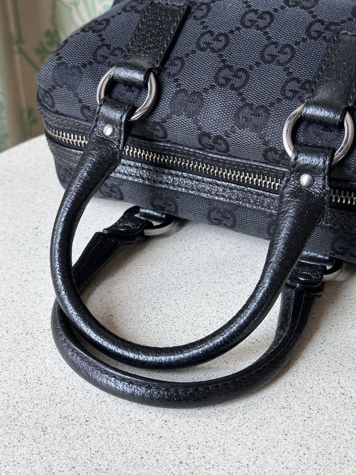Gucci GUCCI Mini Monogram Canvas Boston Hand Bag Leather 113010 Size ONE SIZE - 11 Thumbnail