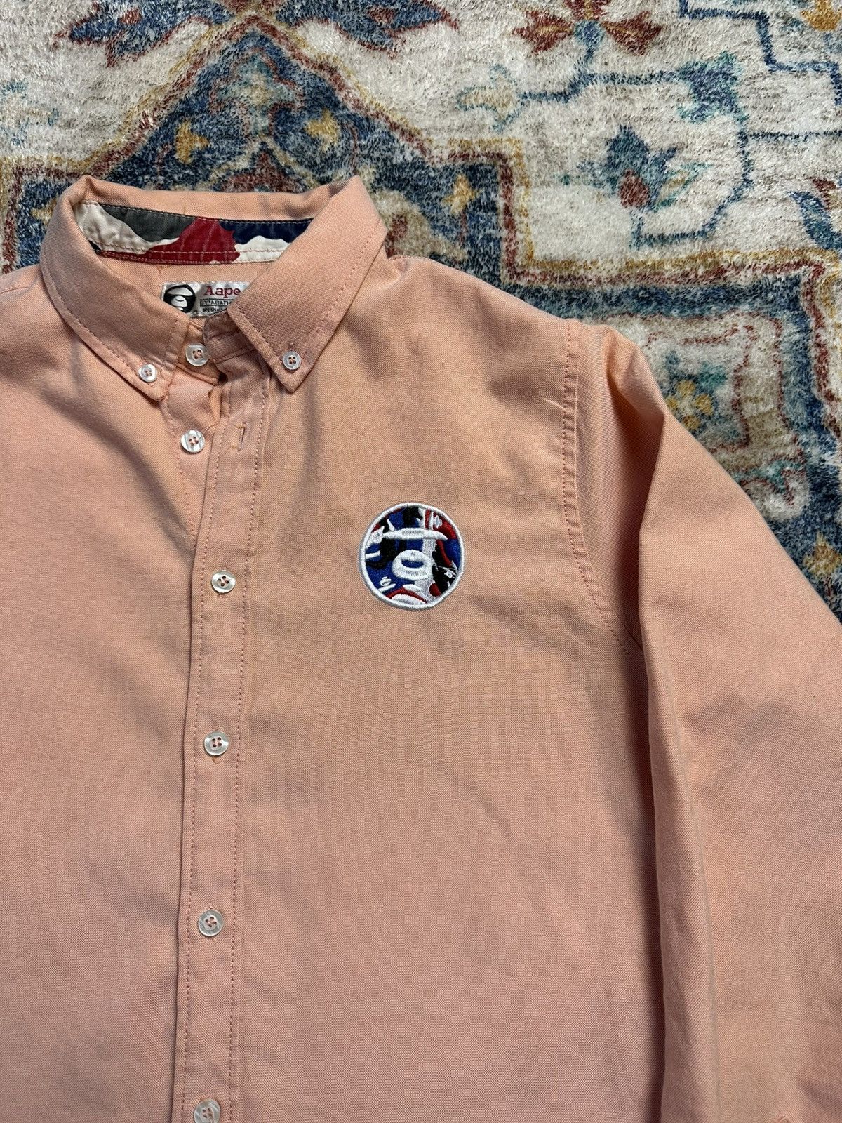 Aape Aape Peach Button-up Shirt Medium Size US M / EU 48-50 / 2 - 4 Thumbnail