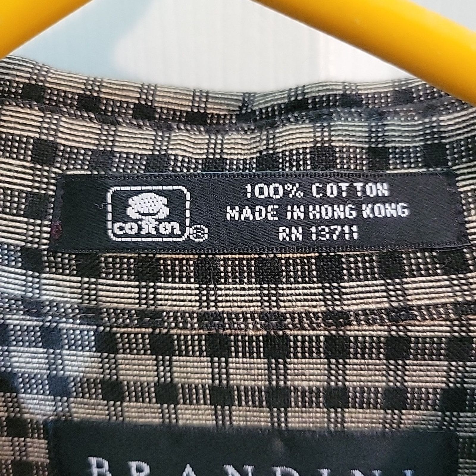 Brandini BRANDINI le collezioni Black Plaid Cotton LG Dress Shirt Size US L / EU 52-54 / 3 - 6 Thumbnail
