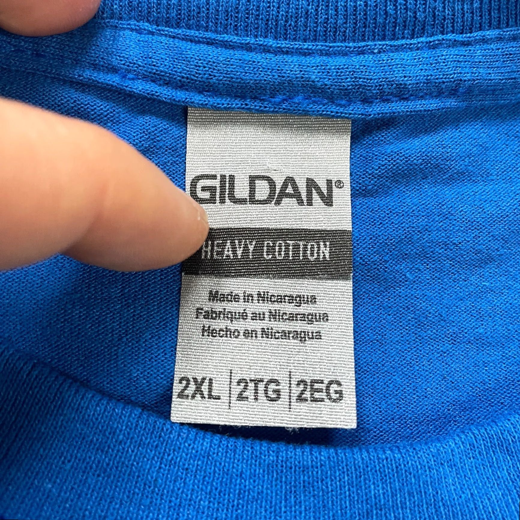 Gildan Gildan Heavy Cotton T-Shirt Mens 2XL Royal Blue Crew Neck Short Sleeve Tee Size US XXL / EU 58 / 5 - 4 Thumbnail