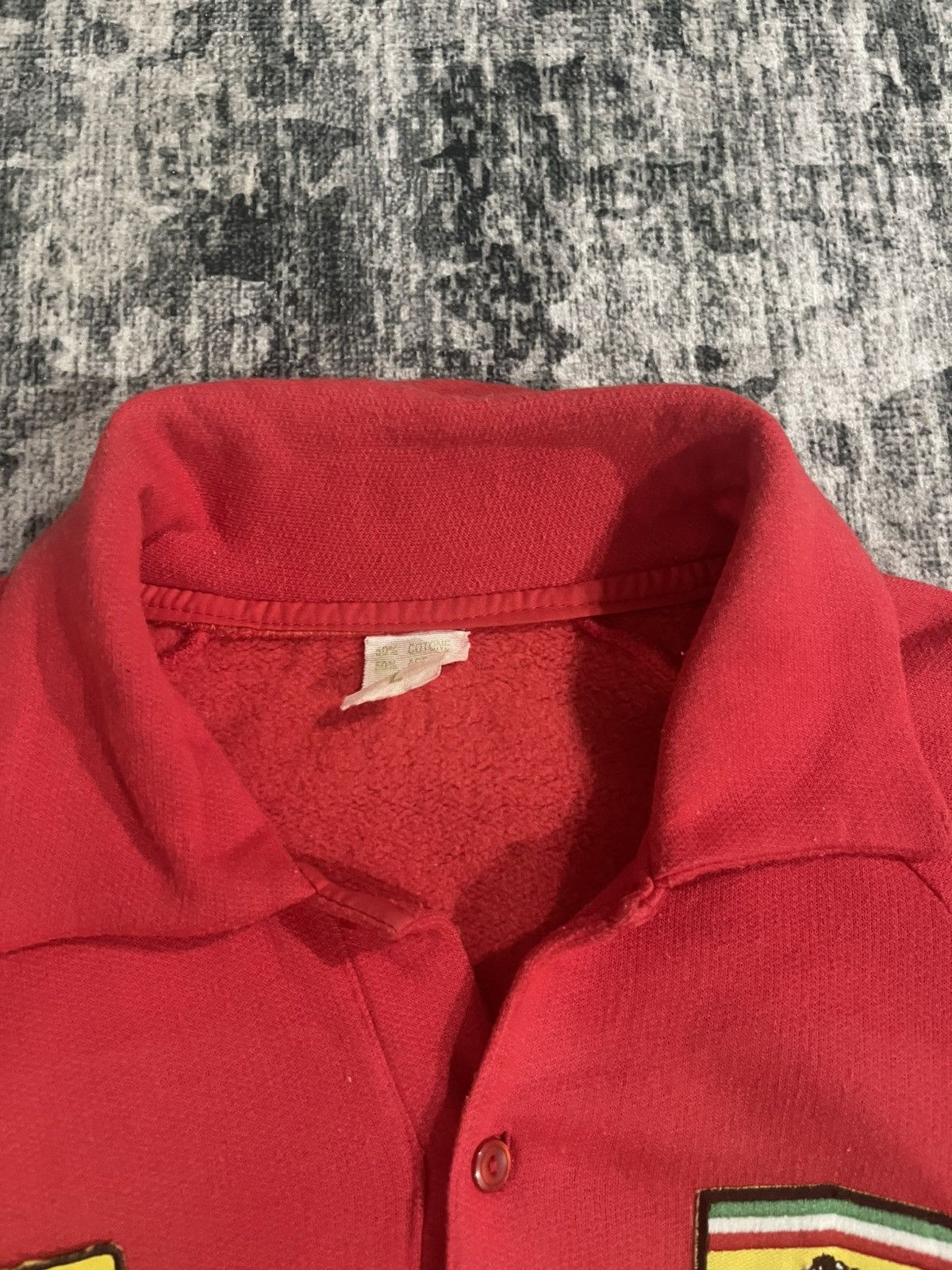 Ferrari Vintage Ferrari Agip Collar Sweatshirt Size US L / EU 52-54 / 3 - 8 Thumbnail