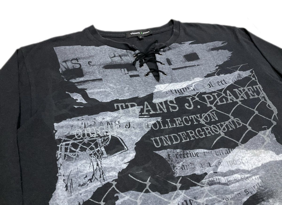 If Six Was Nine 🔥 Sick Y2K Trans Planet Poem Laces Up Long Sleeve Shirt Size US M / EU 48-50 / 2 - 1 Thumbnail