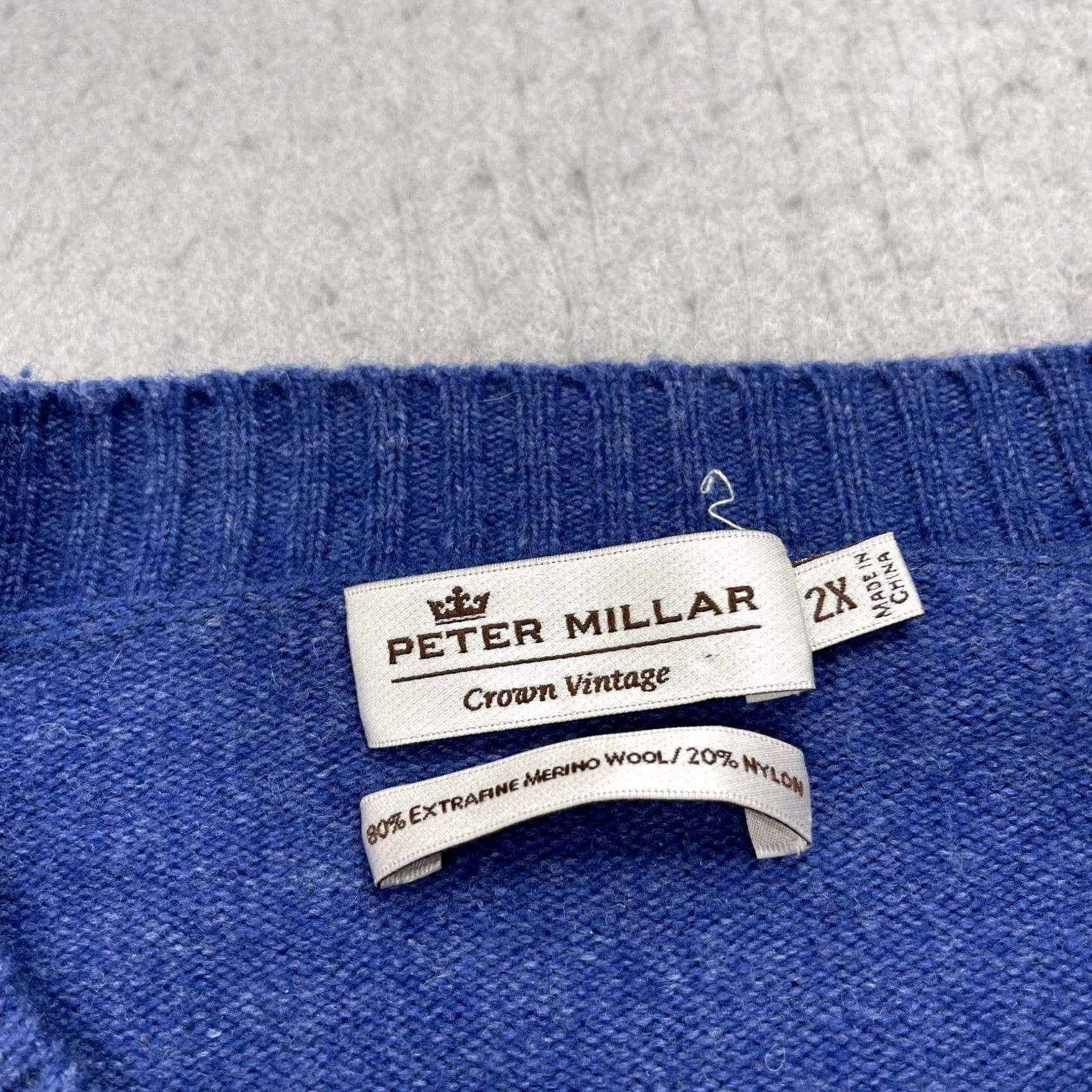 Peter Millar Peter Millar Sweater Mens 2XL Blue Crown Vintage Merino Wool Knit Golf Crew Shirt Size US XXL / EU 58 / 5 - 4 Thumbnail