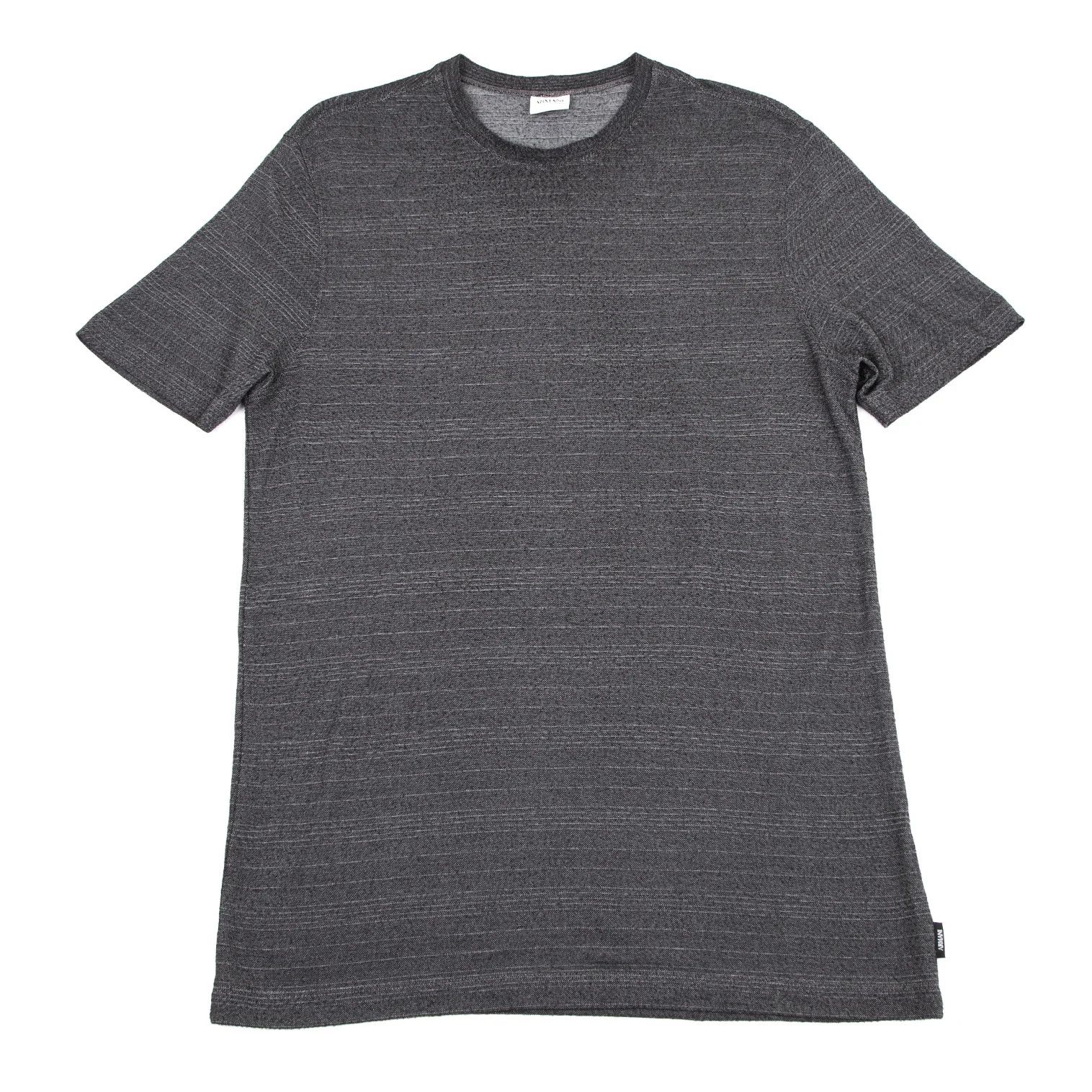 Armani Collezioni Stretch Border T-Shirt in Gray, Size L Size US XXS / EU 40 - 1 Thumbnail