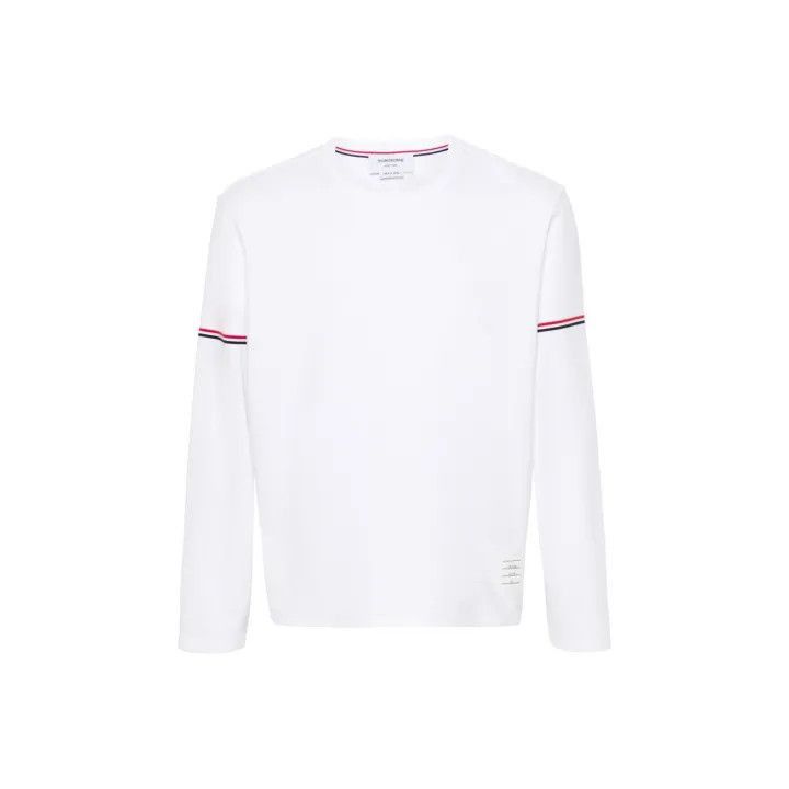 Thom Browne Thom Browne White Long Sleeve T-Shirt for Men -2507 Size US M / EU 48-50 / 2 - 7 Thumbnail