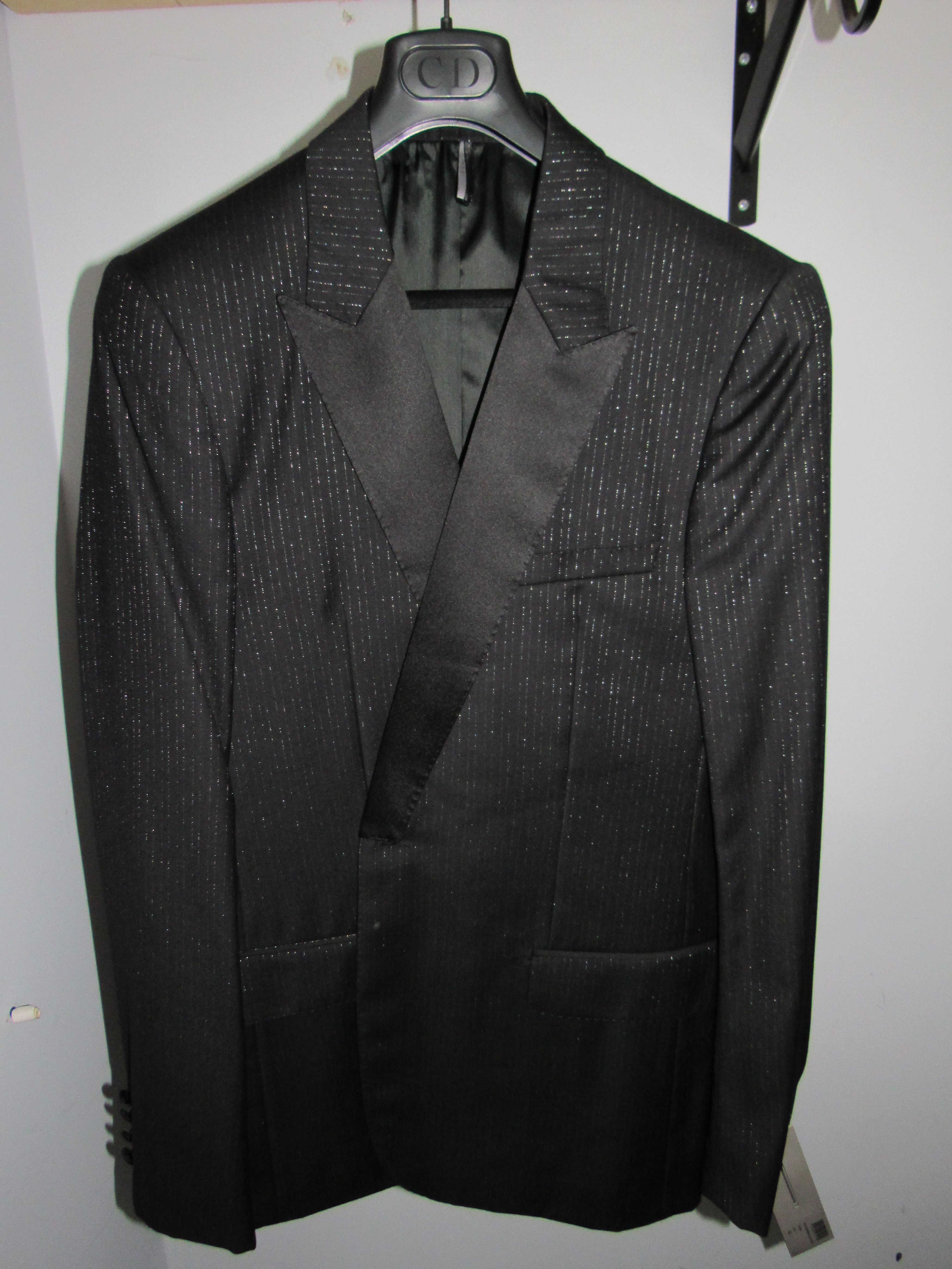 Dior × Hedi Slimane DIOR HOMME SLIMANE ERA TUXEDO / SMOKING JACKET Size 44R - 7 Thumbnail