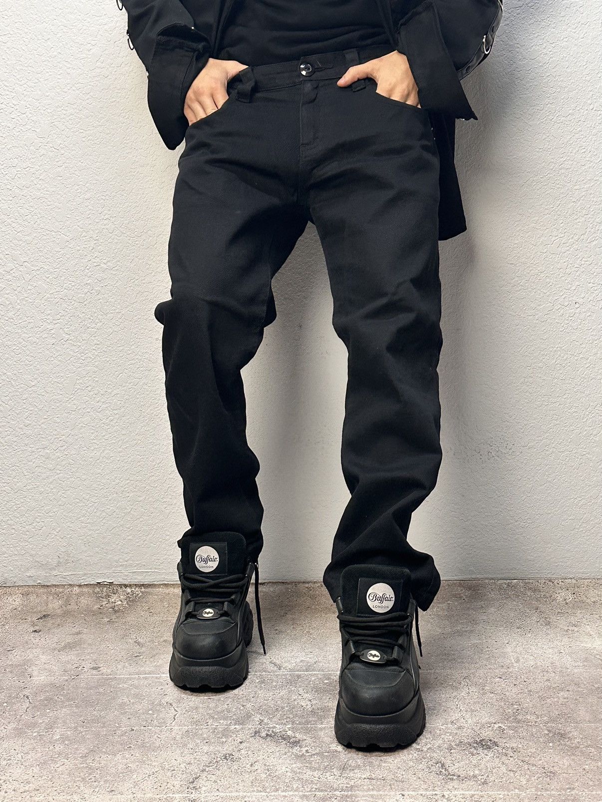 Gotcha Vixxsin gothic black denim pants Y2K punk streetwear Size US 34 / EU 50 - 4 Thumbnail