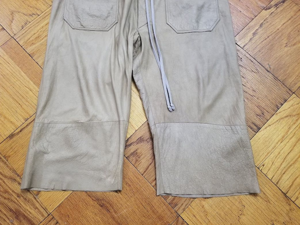 Rick Owens Rick Owens vintage cropped leather pants Sparrows f/w02 Size US 34 / EU 50 - 2 Thumbnail