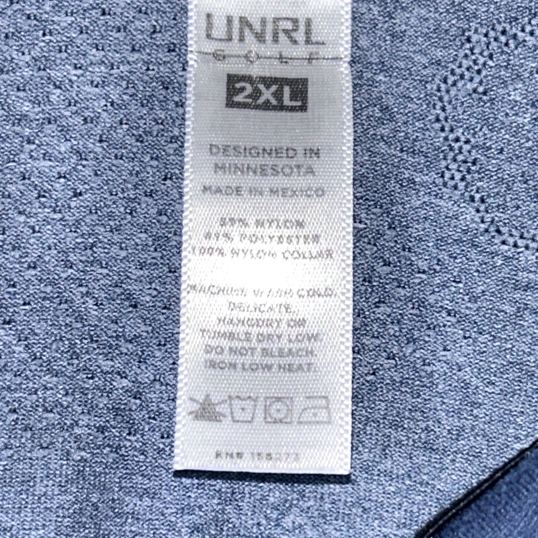 Vintage UNRL Barstool Sports Polo Shirt Mens 2XL Blue Camo Golf Performance Stretch Size US XXL / EU 58 / 5 - 3 Thumbnail