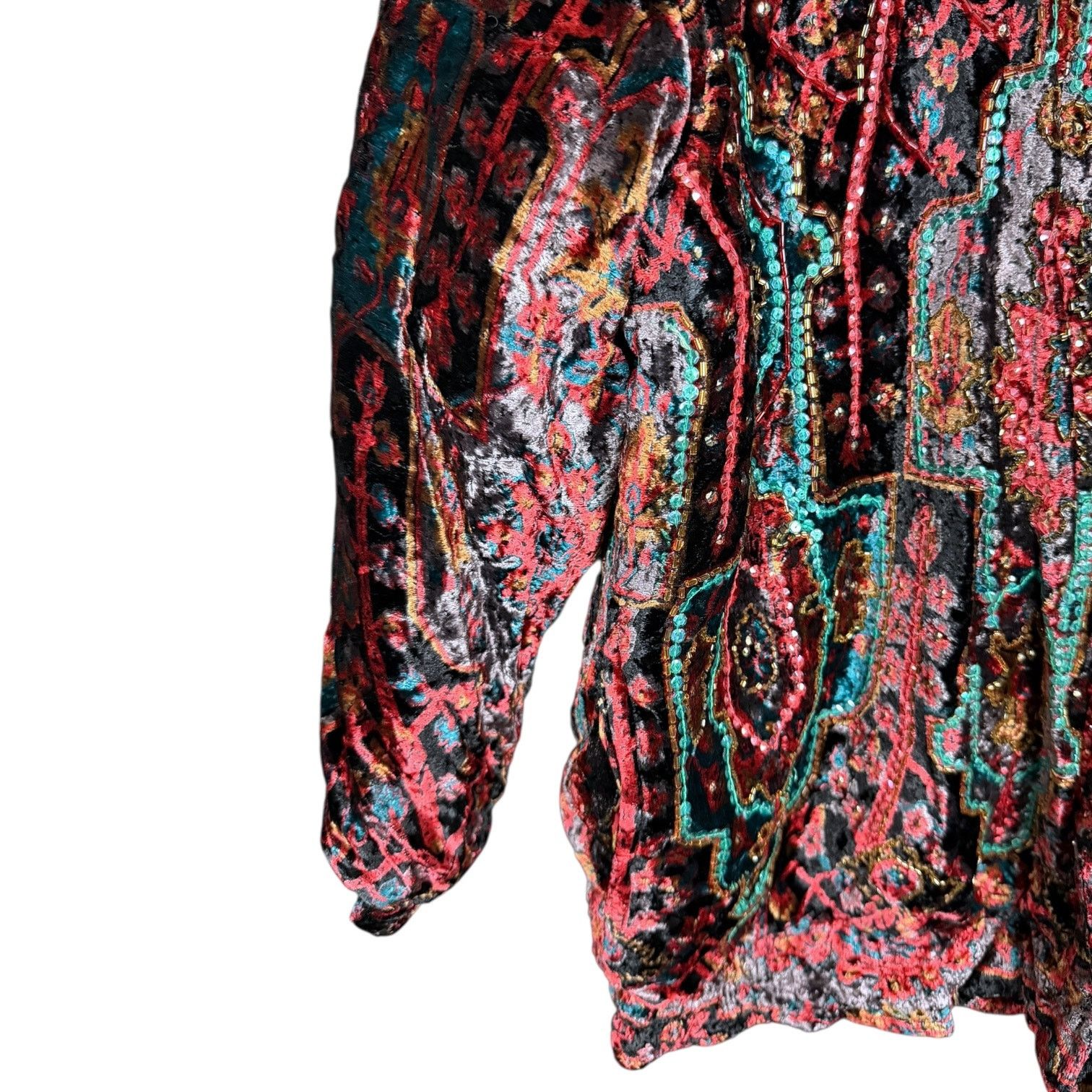 Judith Leiber Vintage Judith Ann Creations Sequined 80s Glam Bomber Jacket Size M / US 6-8 / IT 42-44 - 6 Thumbnail