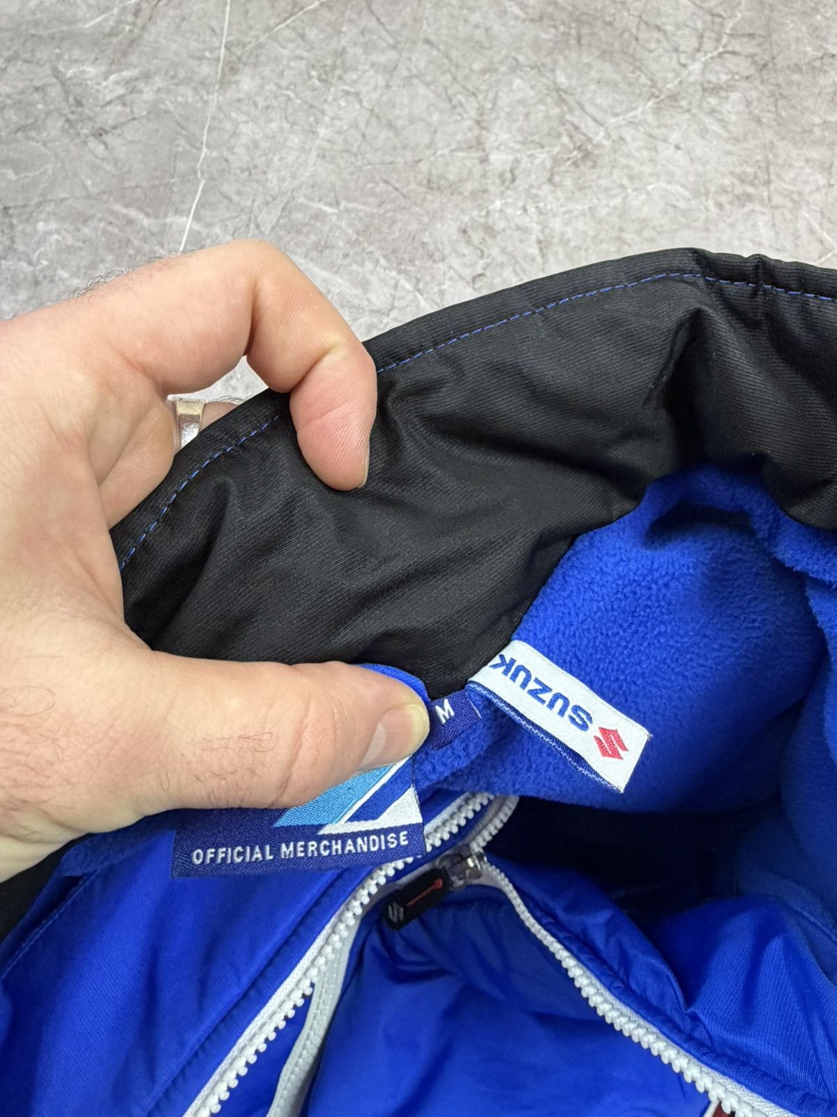 Formula 1 Suzuki GSXR Tyco TAS Racing Blue Motorcycle Fleece Vest Size US M / EU 48-50 / 2 - 6 Thumbnail