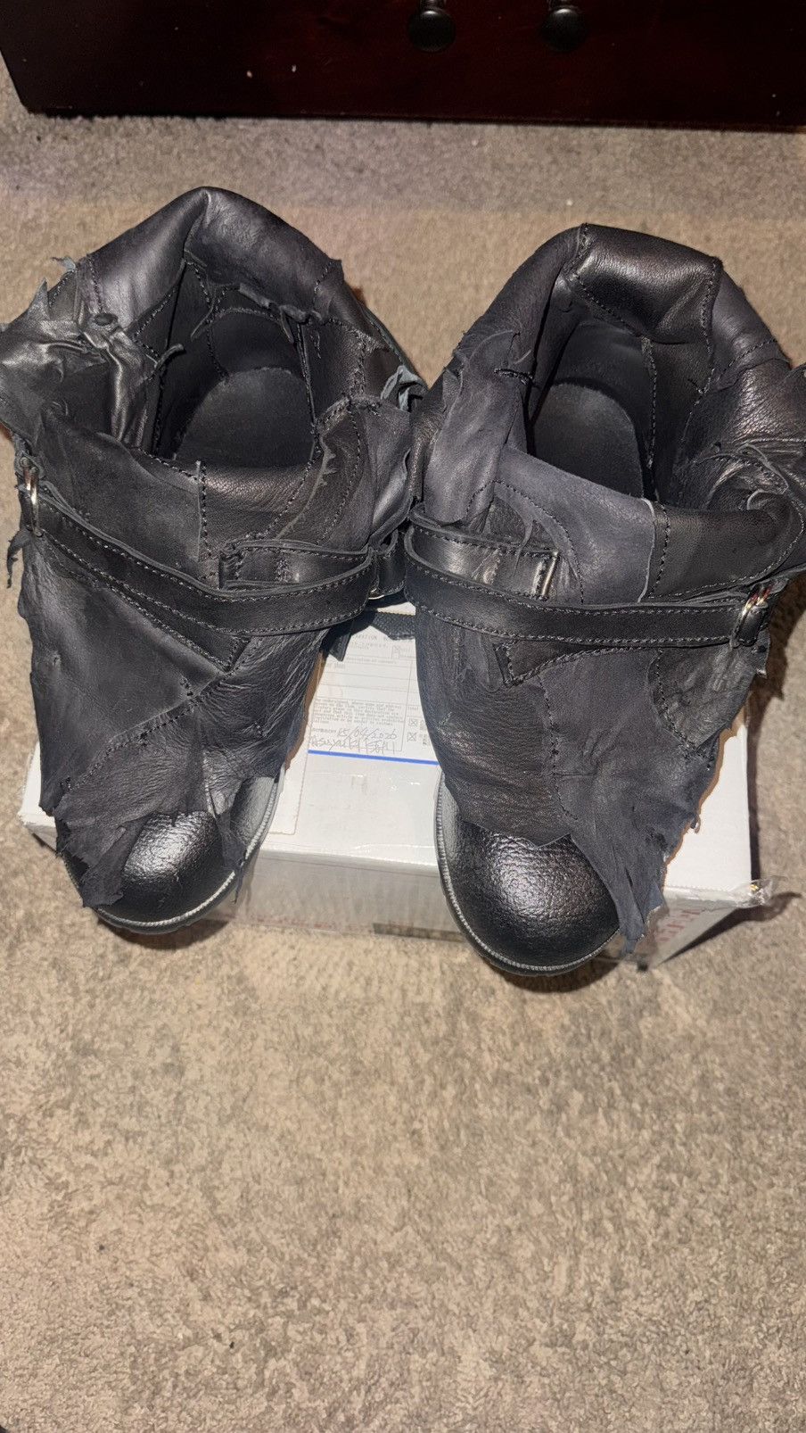 Yasuyuki Ishii Yasuyuki ishii Destruction Leather Boots Size US 10 / EU 43 - 1 Thumbnail